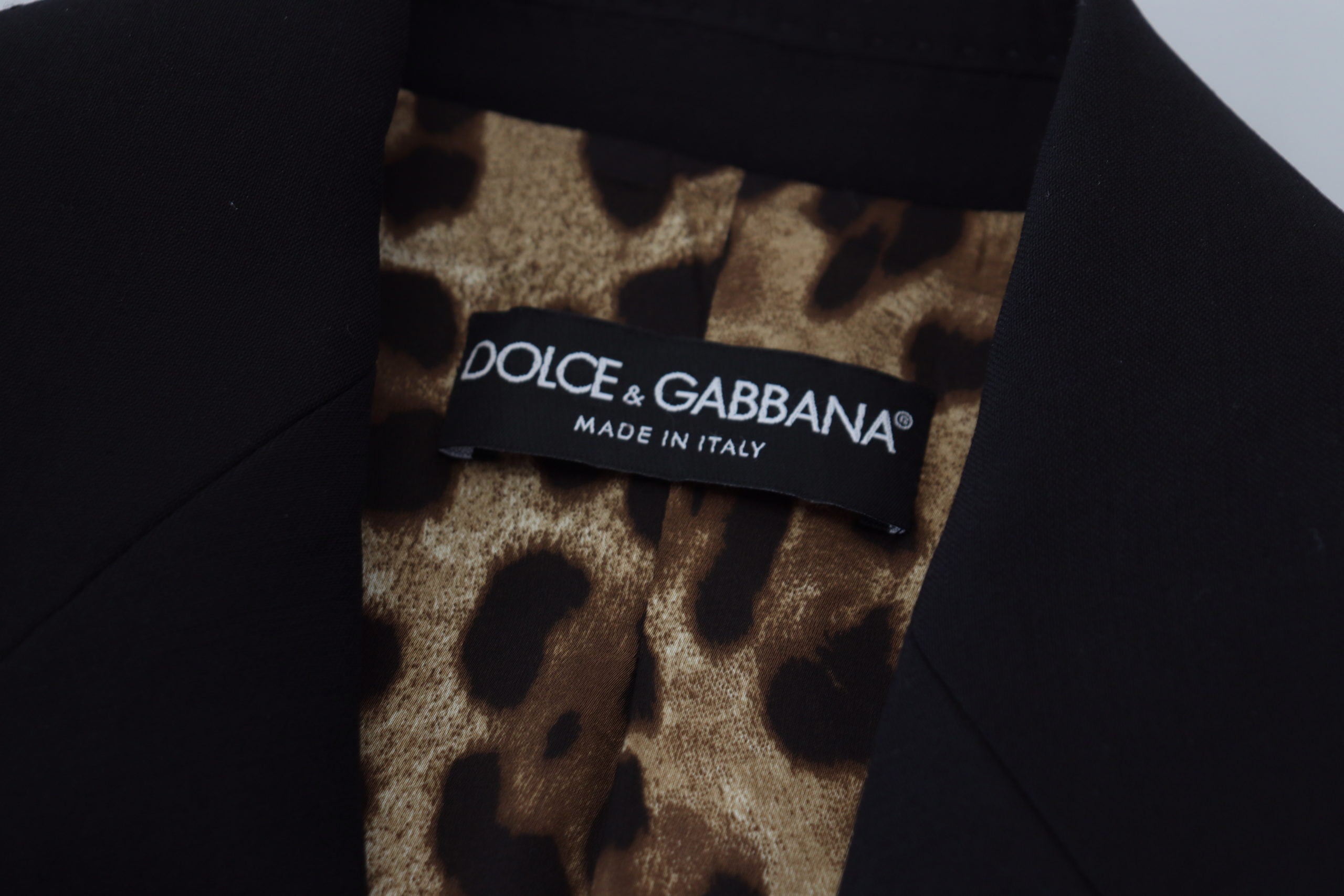 Chaqueta blazer de lana negra de botonadura sencilla de Dolce & Gabbana-6