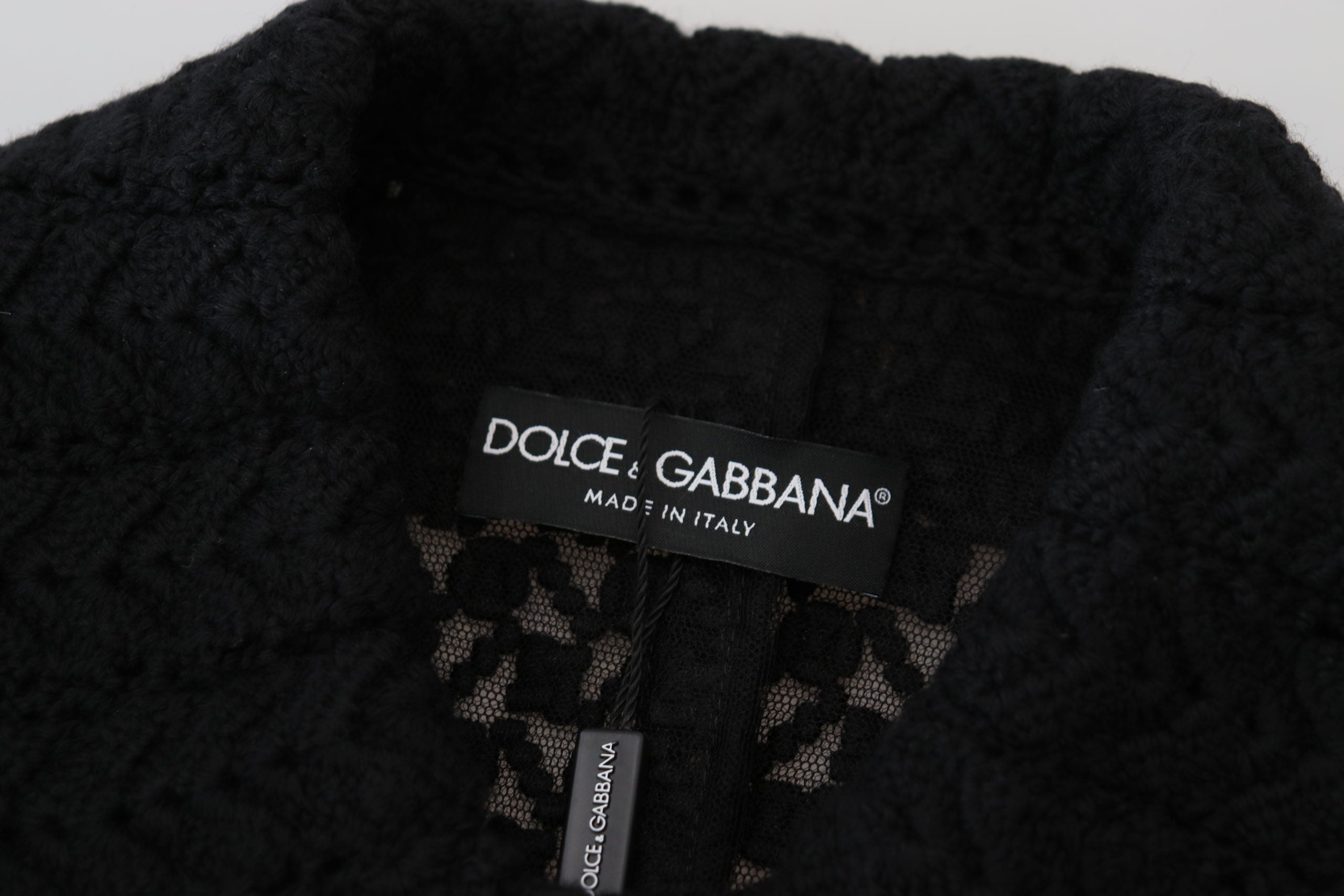 Dolce & Gabbana Black Button Down Long Blazer Cotton Jacket-6