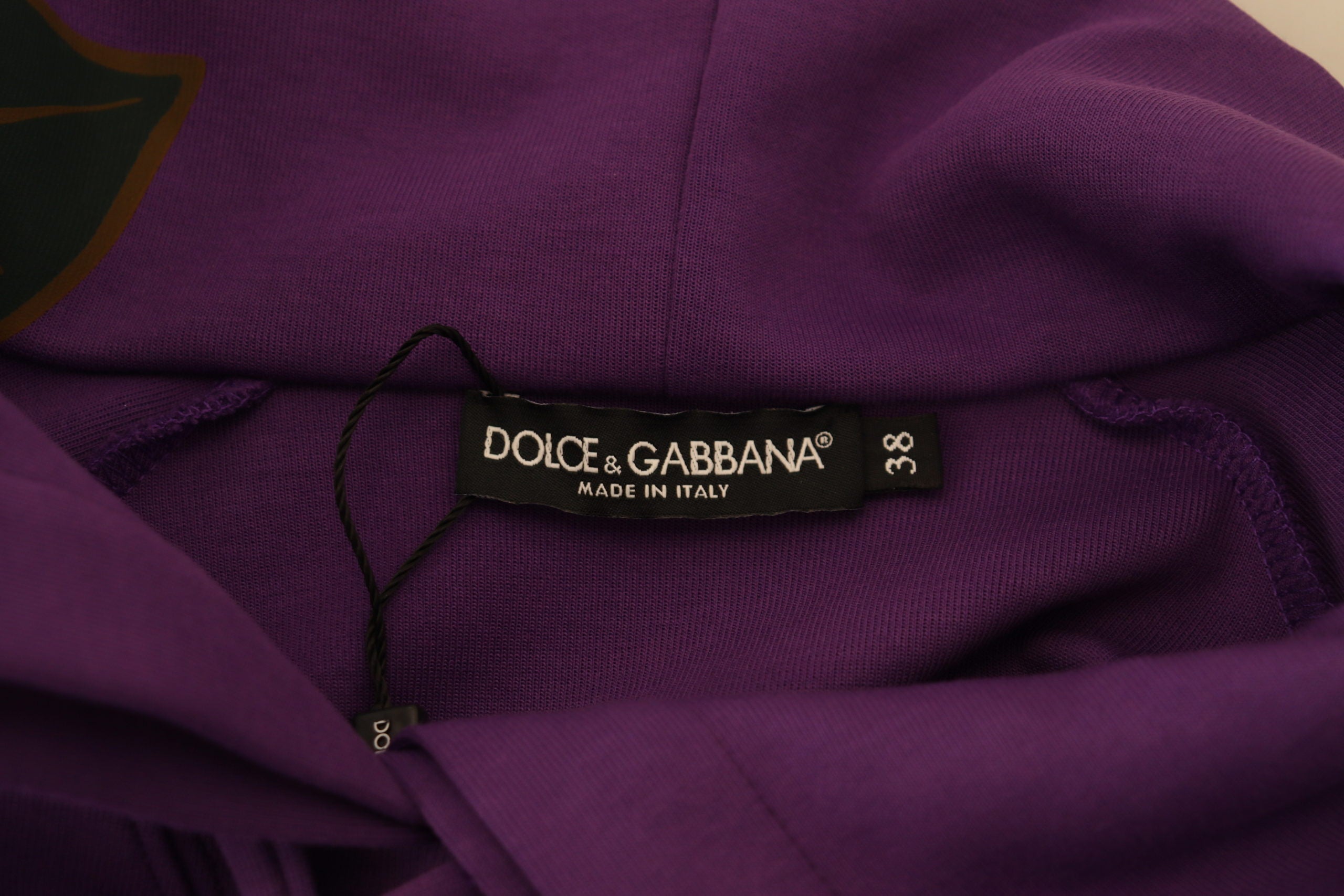 Dolce & Gabbana Lila Pullover aus Baumwolle mit Blumendruck-5