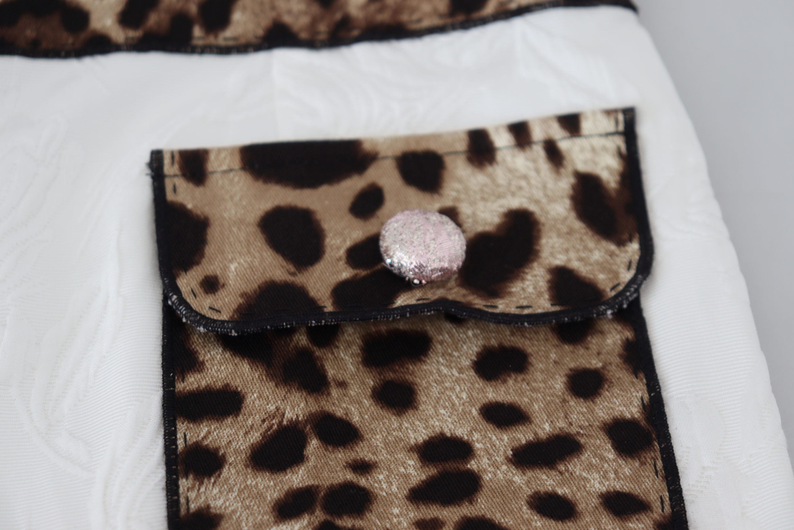 Dolce & Gabbana White Leopard Print High Waisted Trousers-4