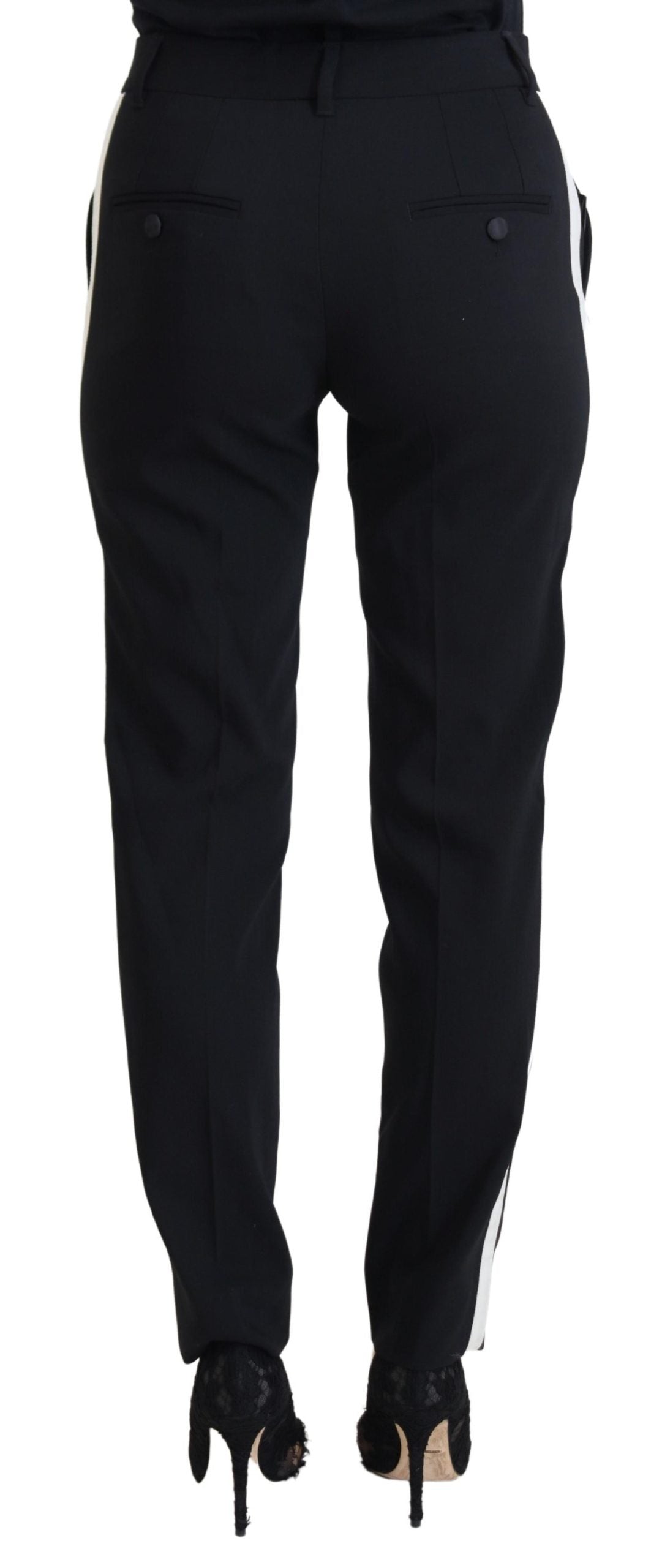 Pantalones negros de cintura alta Dolce & Gabbana para mujer-3