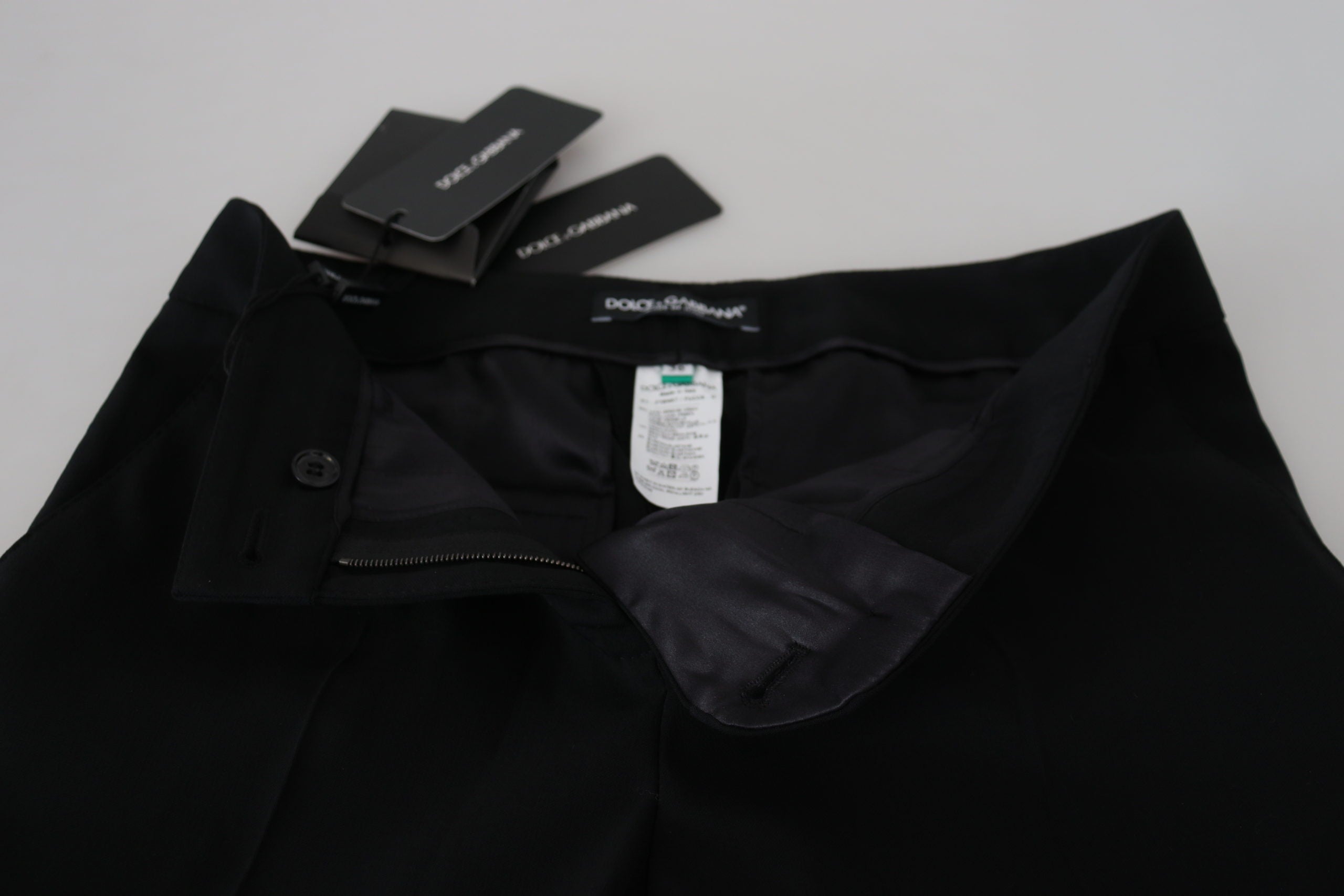 Pantalones negros de cintura alta Dolce & Gabbana para mujer-4
