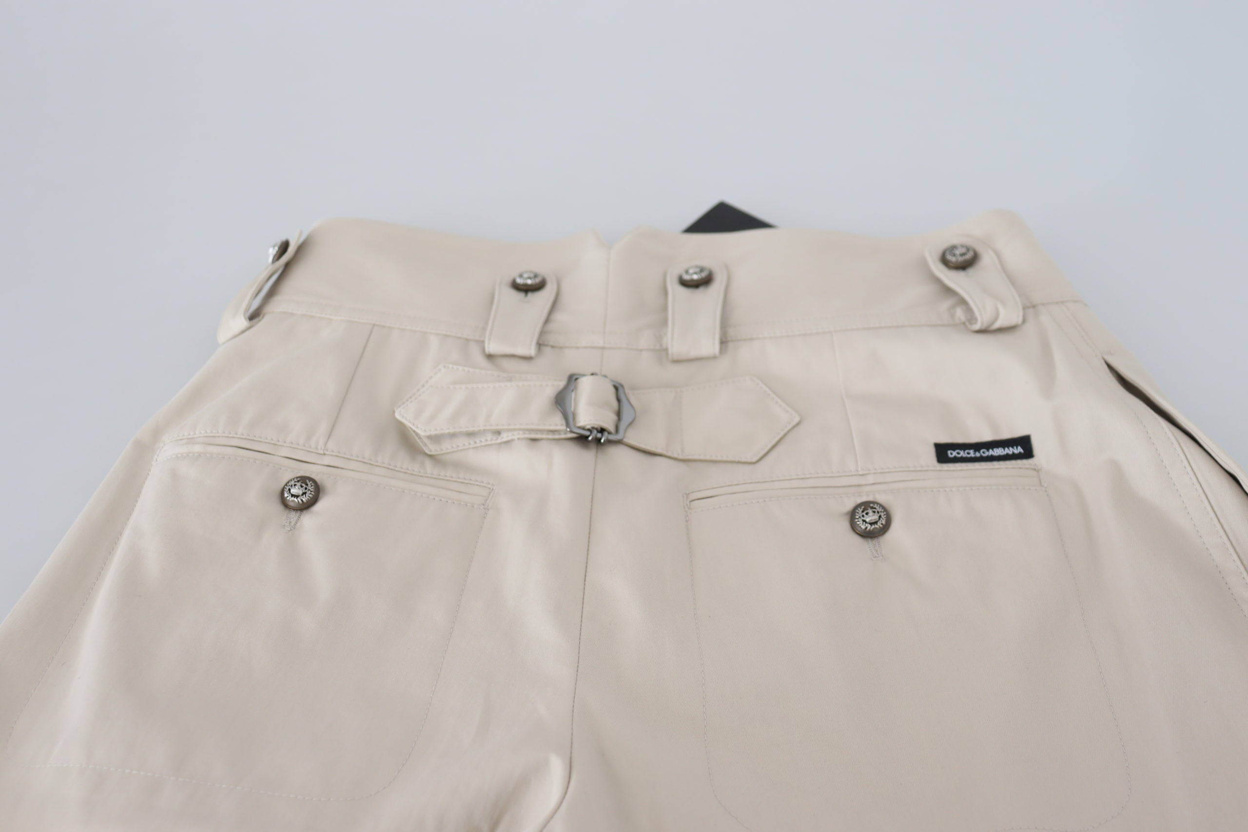 Dolce & Gabbana Beige High-Waisted Women's Trousers-6