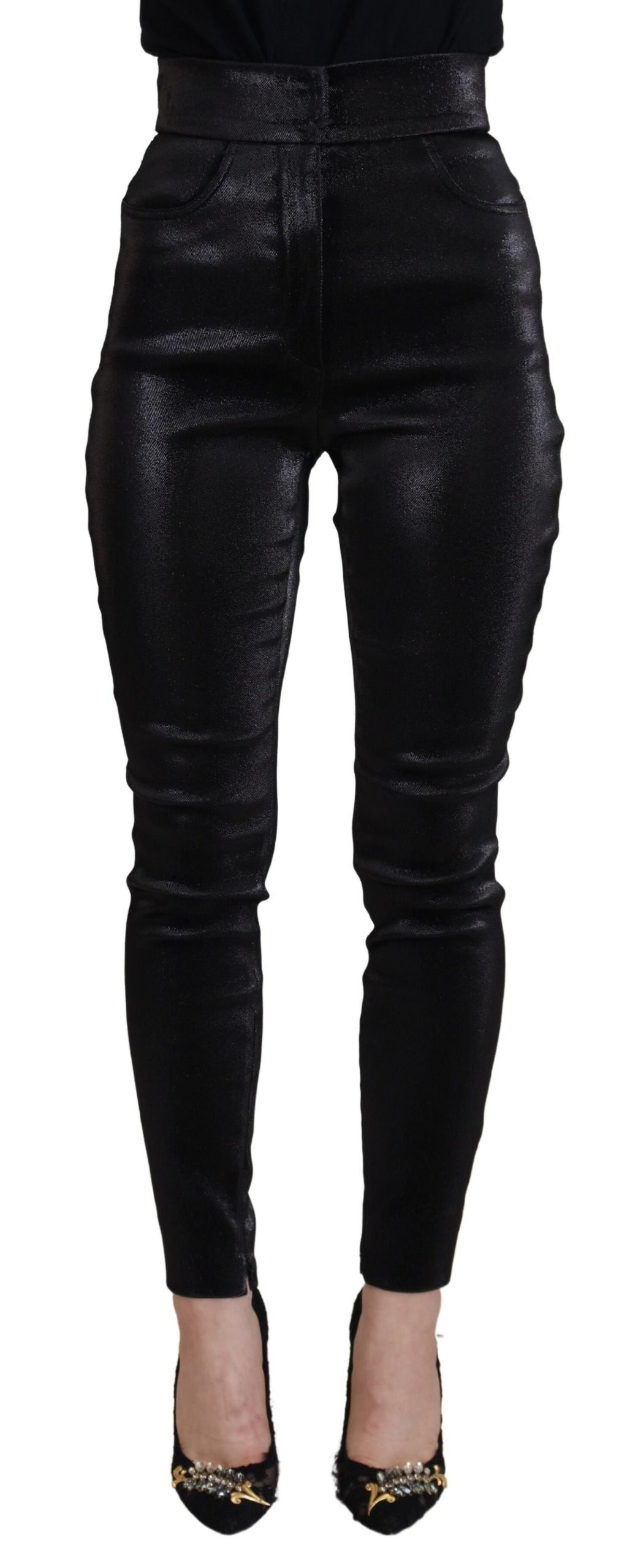 Dolce & Gabbana Black Skinny Denim Jeans in Washed Cotton