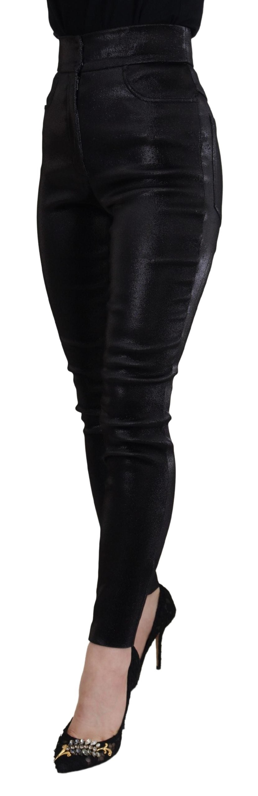 Dolce & Gabbana Schwarze Skinny Denim-Jeans aus gewaschener Baumwolle-2
