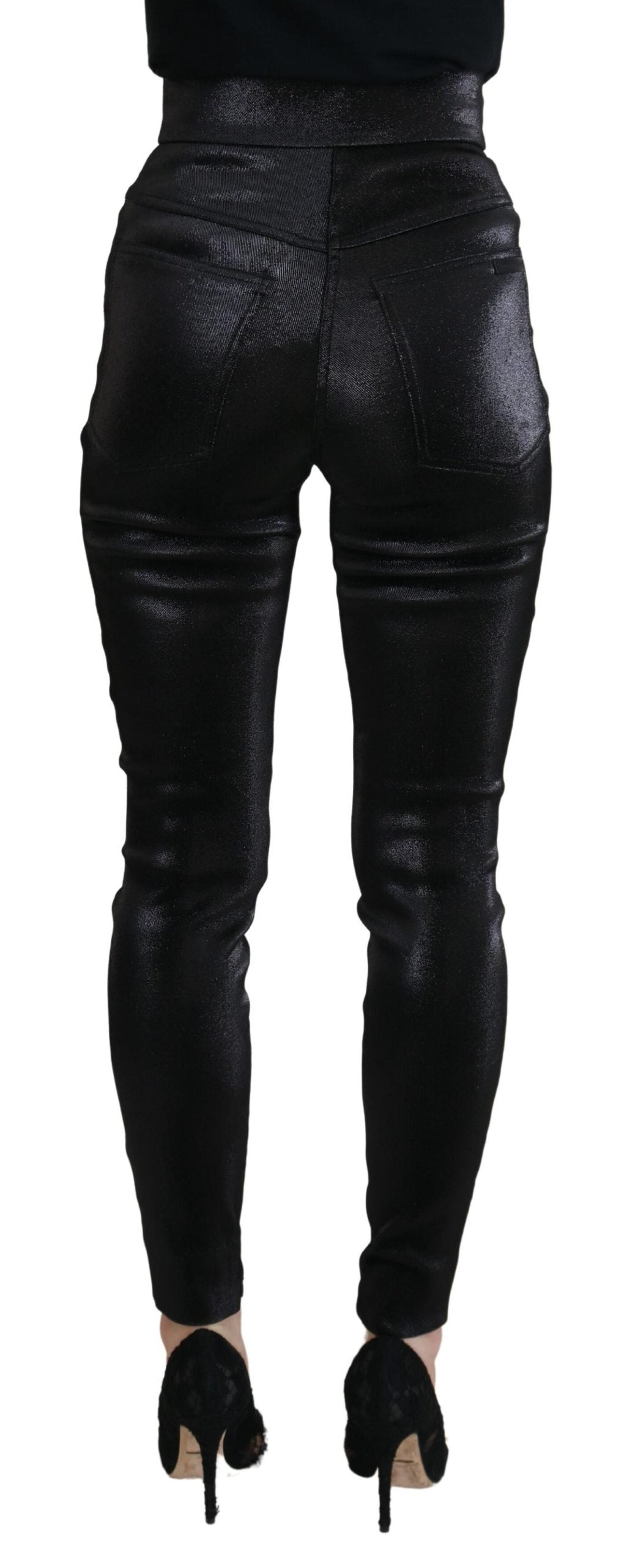 Dolce & Gabbana Schwarze Skinny Denim-Jeans aus gewaschener Baumwolle-3