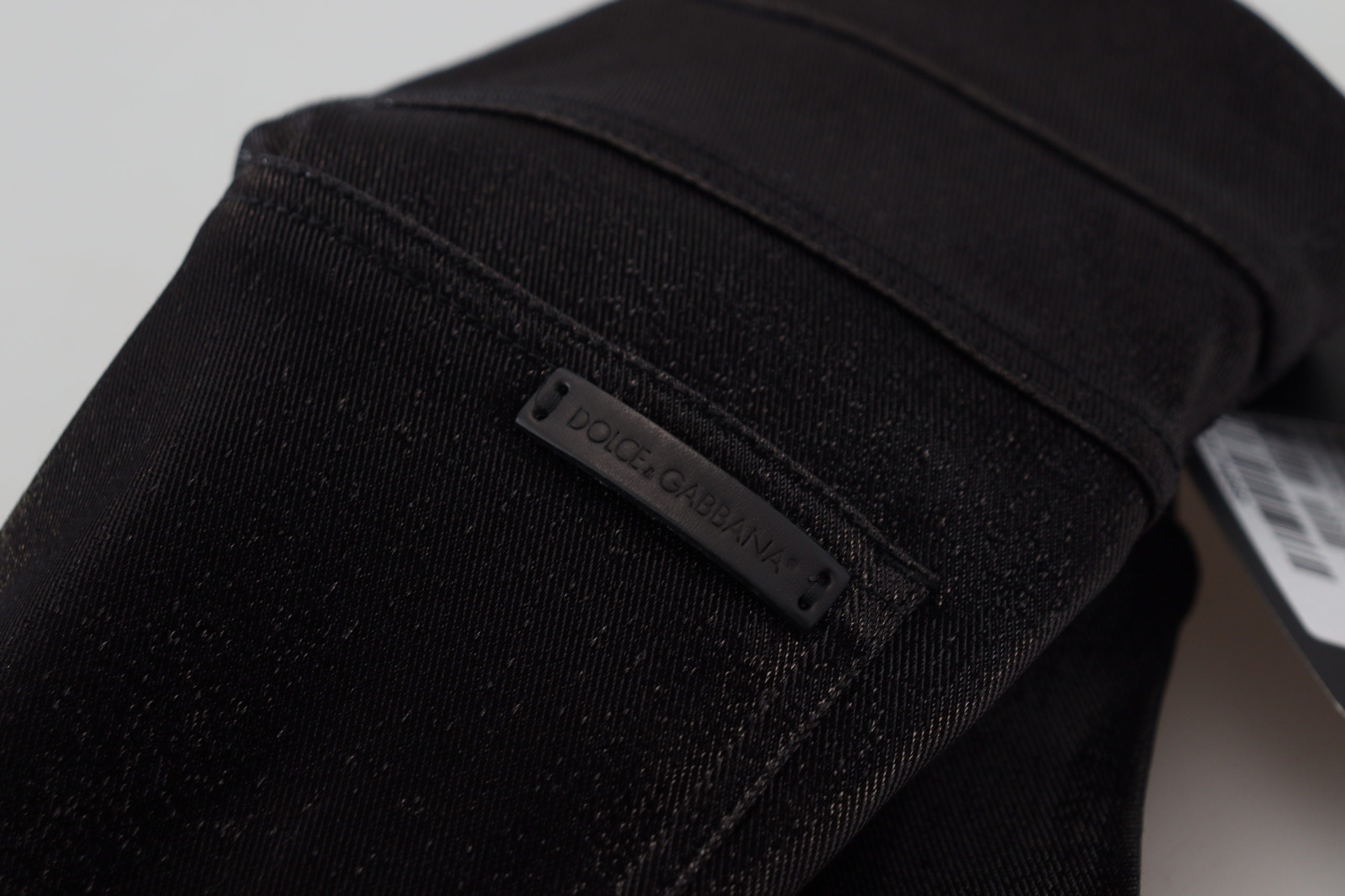Dolce & Gabbana Schwarze Skinny Denim-Jeans aus gewaschener Baumwolle-6
