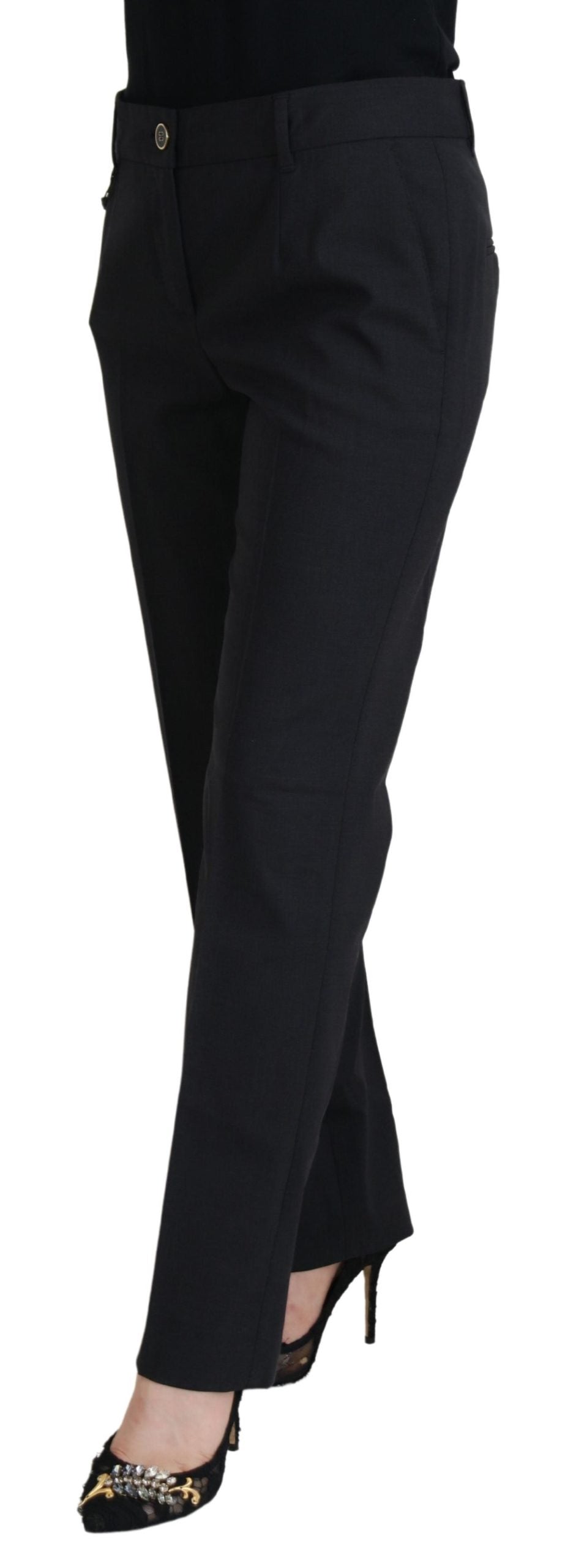 Dolce & Gabbana Graue Damen Formal Tapered Pants-2