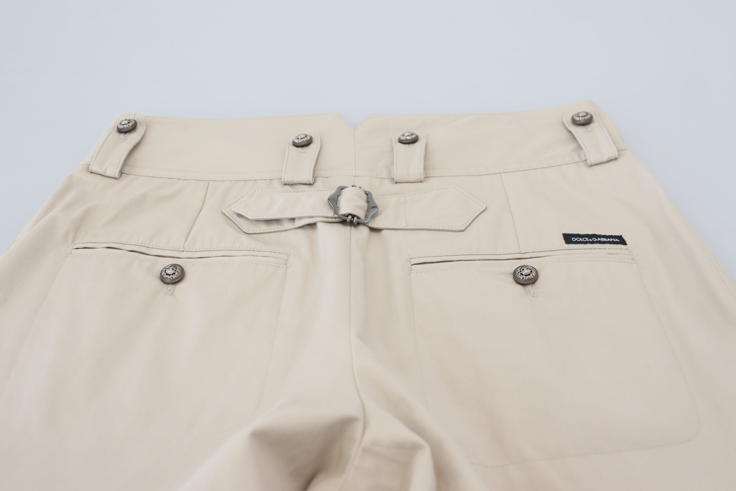 Dolce & Gabbana Beige Cotton Women's Cargo Pants-7