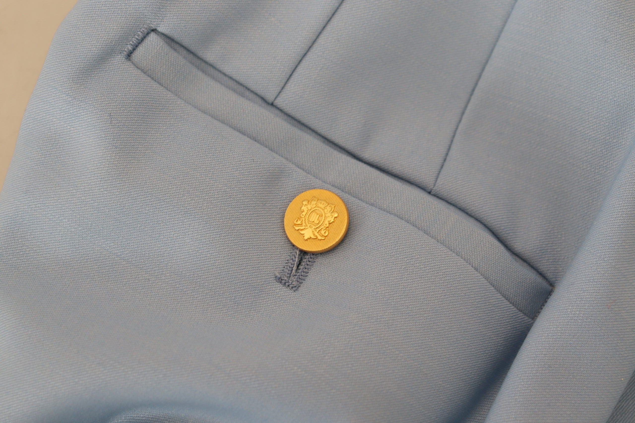 Dolce & Gabbana light blue button-front wide-leg trousers-7