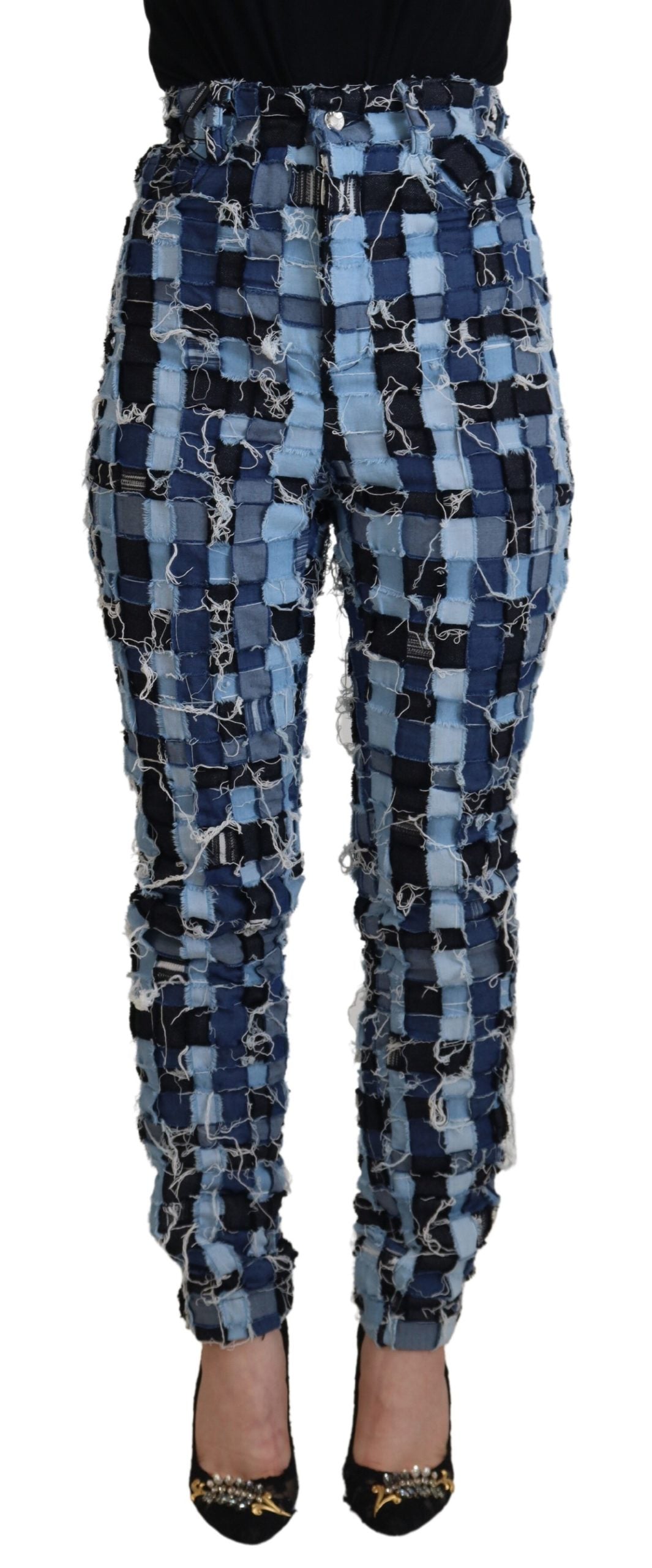 Dolce & Gabbana multicolor patchwork cotton jeans