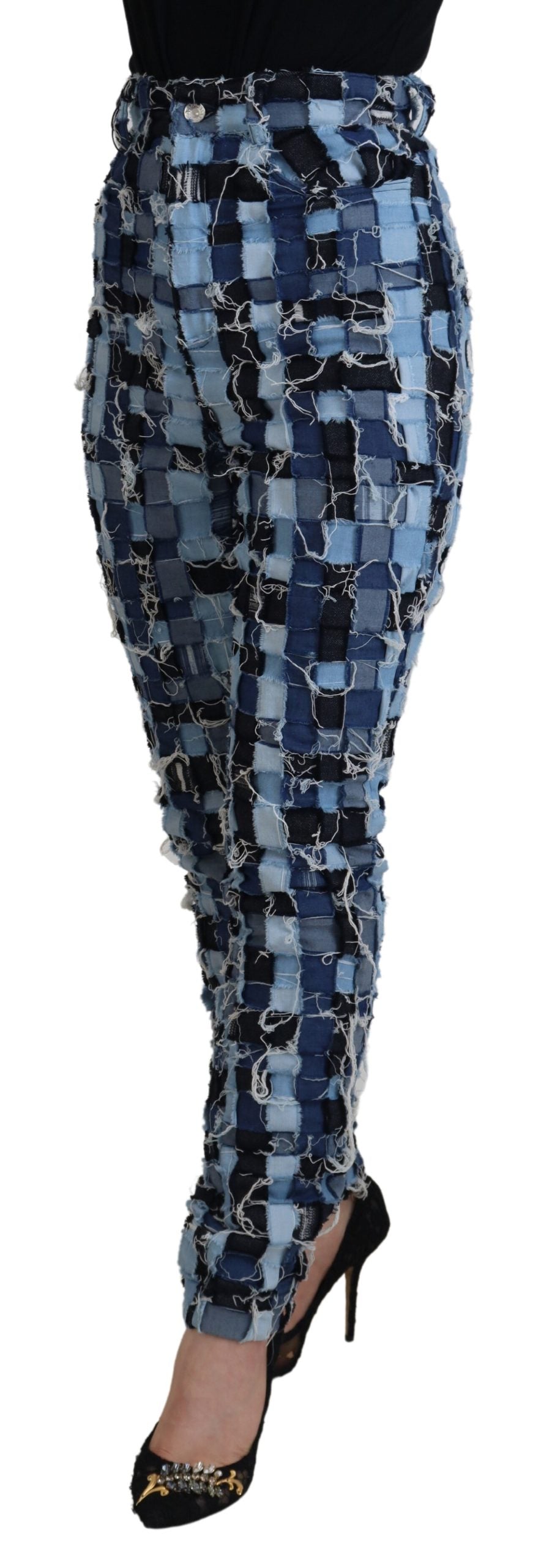 Dolce & Gabbana multicolor patchwork cotton jeans-2