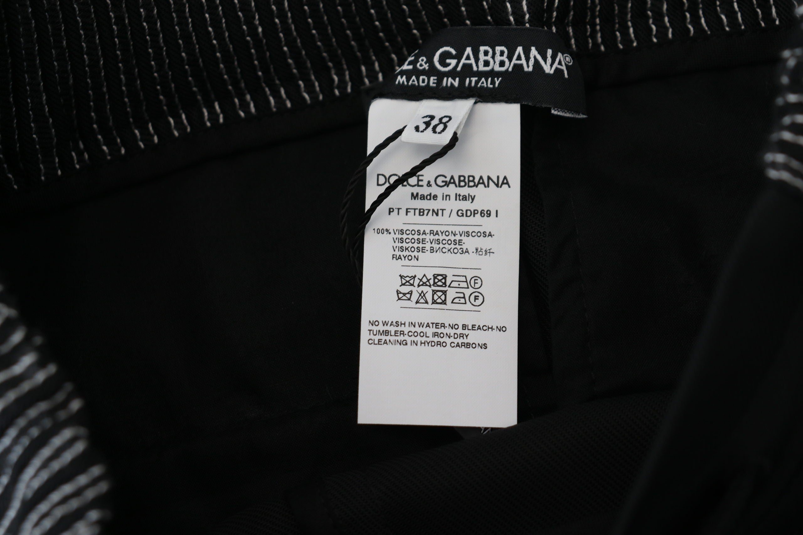 Dolce & Gabbana Schwarze Straight Fit Baumwollhosen-6