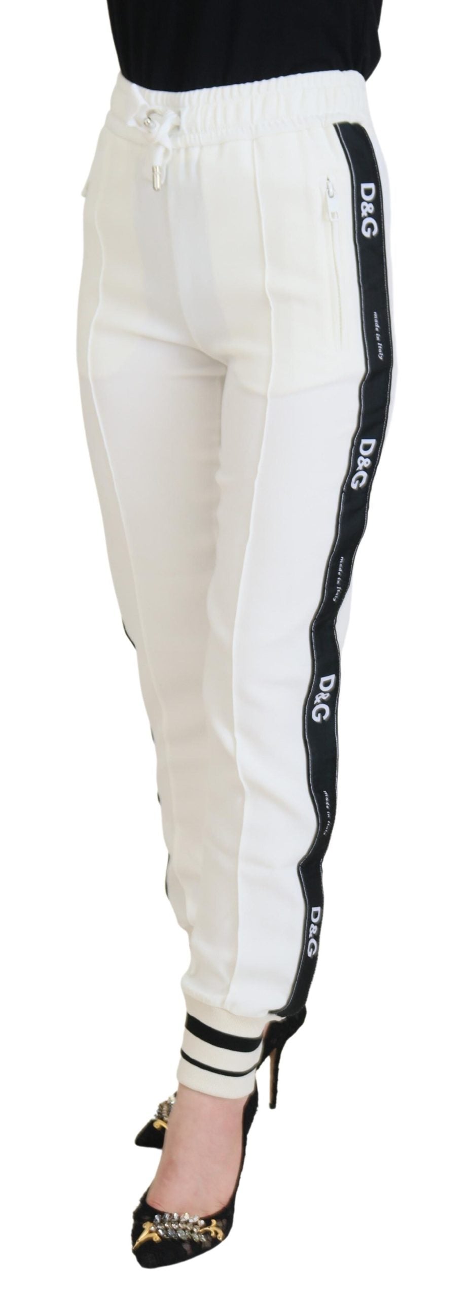 Dolce & Gabbana White DG Logo Sweatpants-2