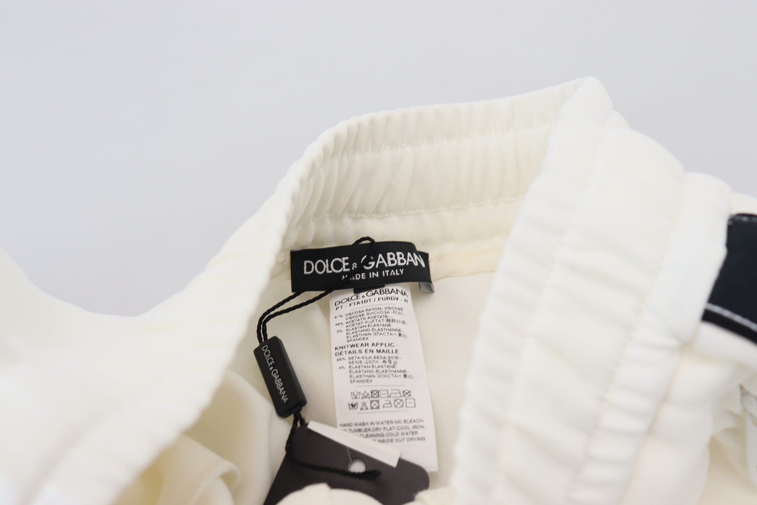 Dolce & Gabbana White DG Logo Sweatpants-5