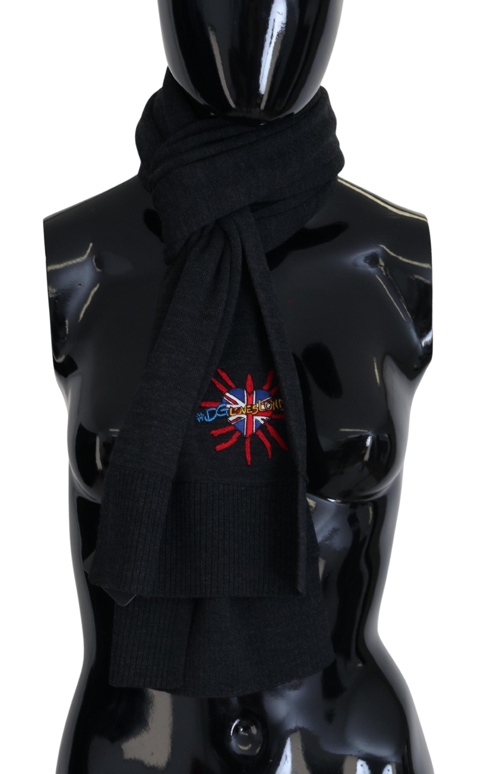 Bufanda cruzada Dolce & Gabbana Black Sacred Heart #DGLovesLondon-2