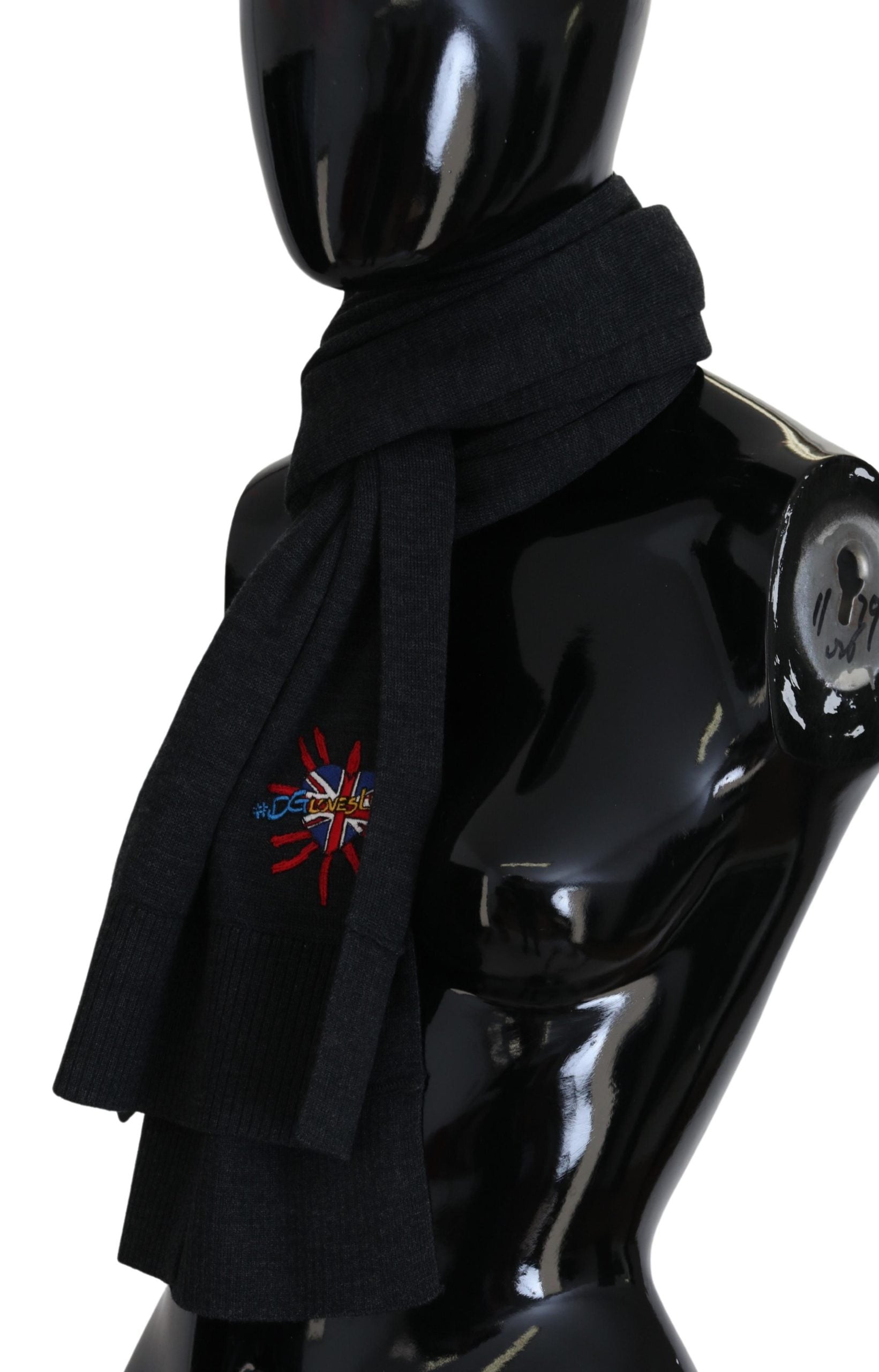Bufanda cruzada Dolce & Gabbana Black Sacred Heart #DGLovesLondon-3