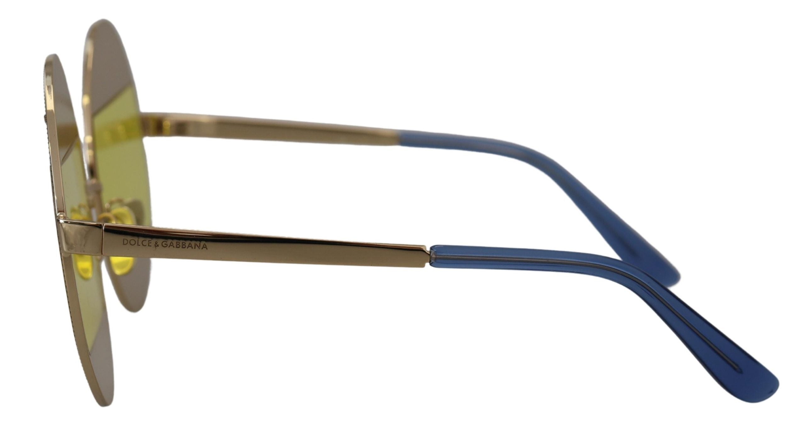 Dolce & Gabbana Gold Oval Metal Crystal Shades DG2209B Sunglasses-4