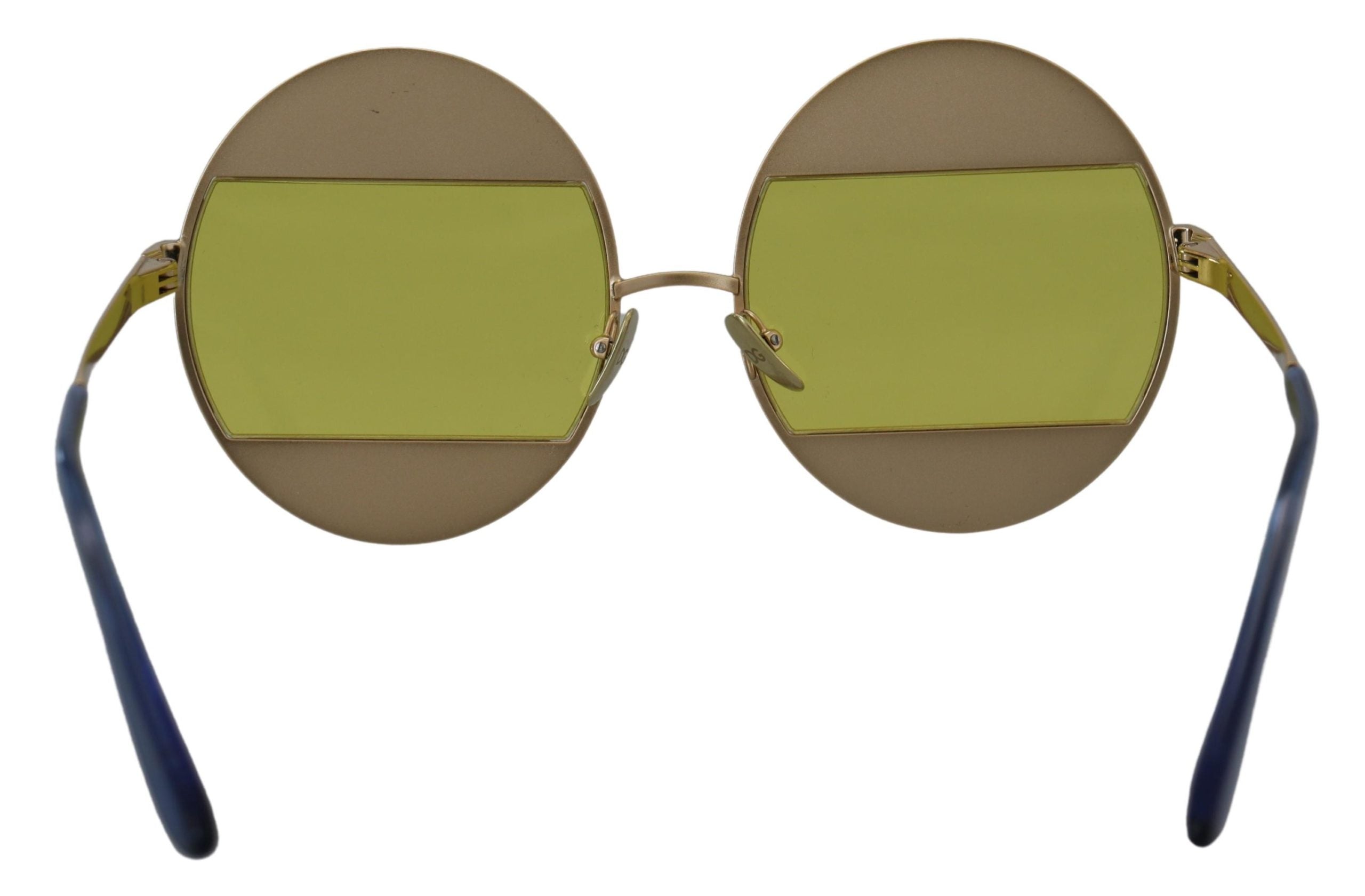 Dolce & Gabbana Gold Oval Metal Crystal Shades DG2209B Sunglasses-5