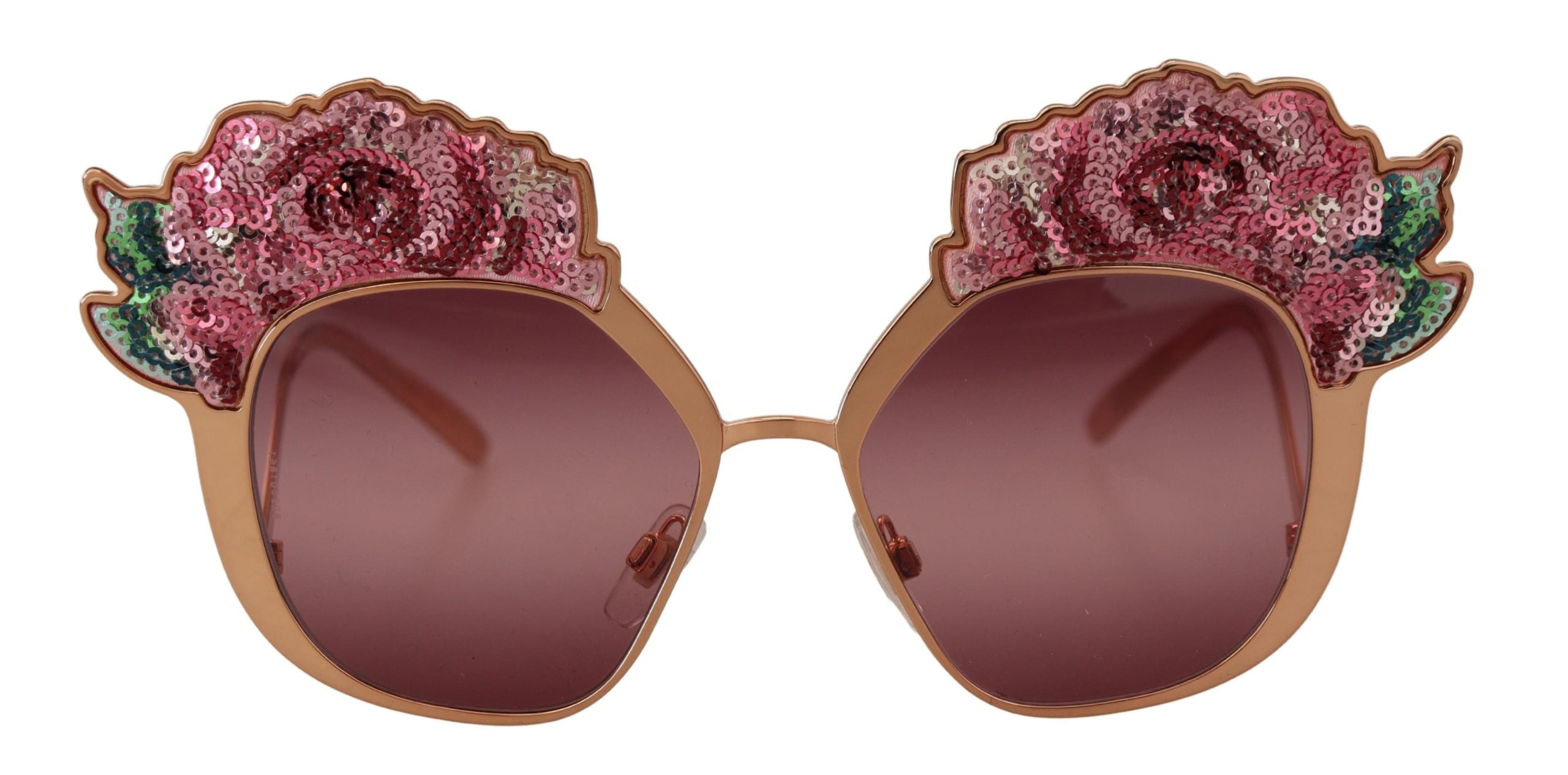 Dolce & Gabbana Rose Gold Sequin Embroidery DG2202 Sunglasses