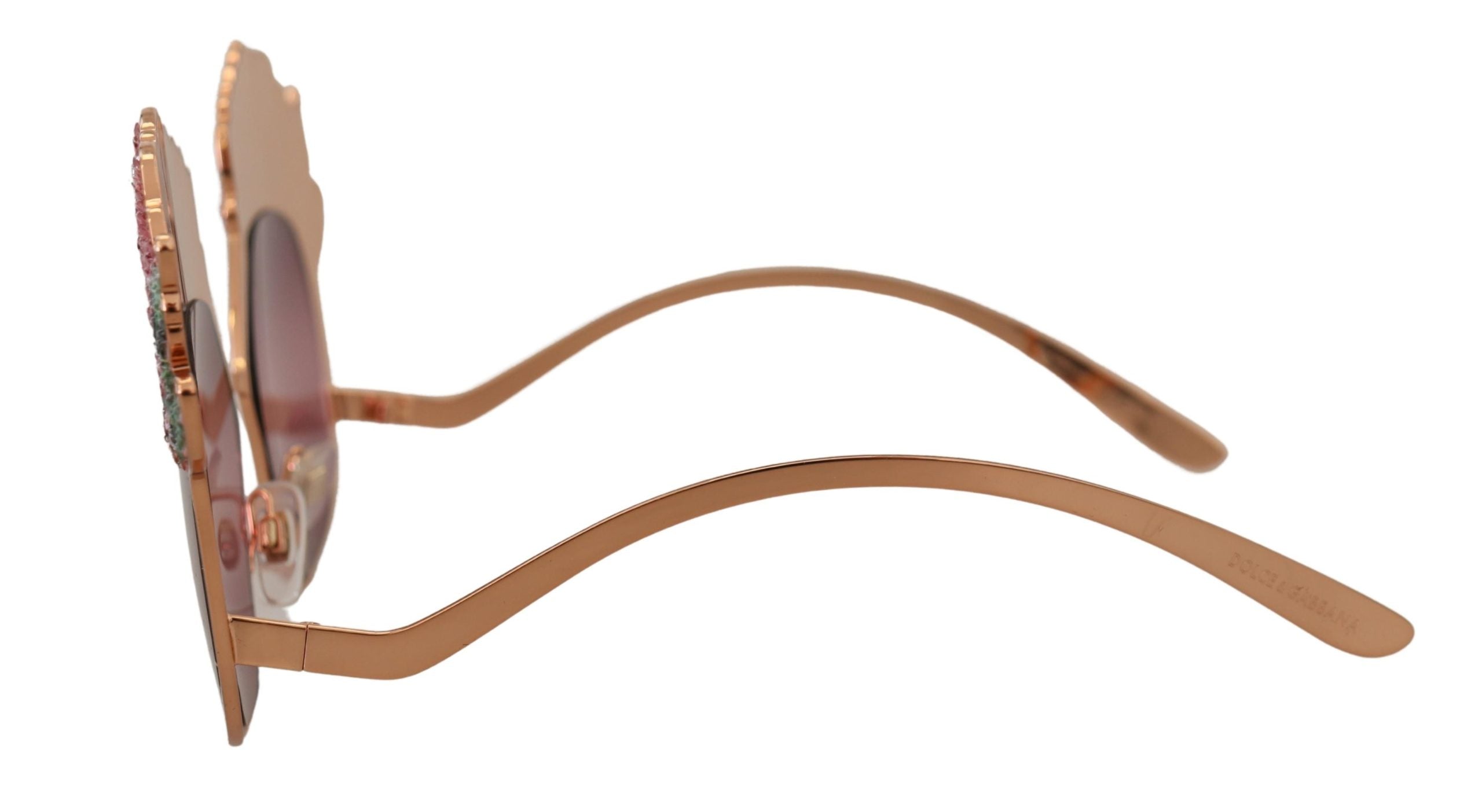 Dolce & Gabbana Rose Gold Sequin Embroidery DG2202 Sunglasses-4
