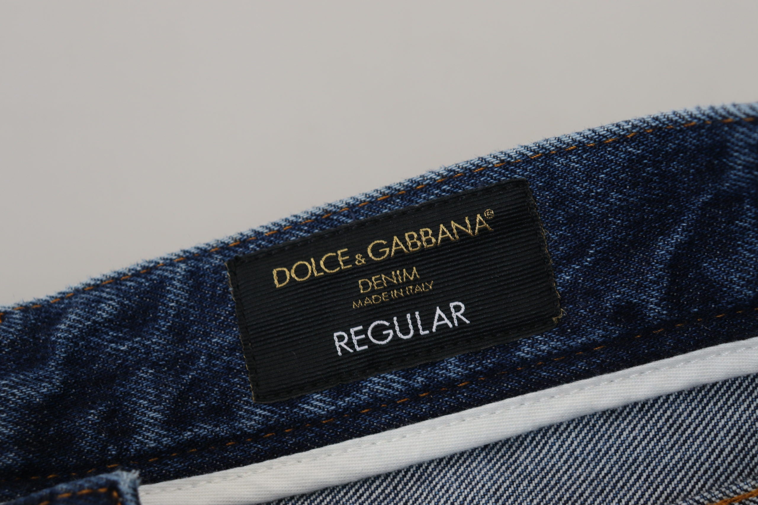 Dolce & Gabbana Blue Cotton Tattered Men Denim Jeans-6