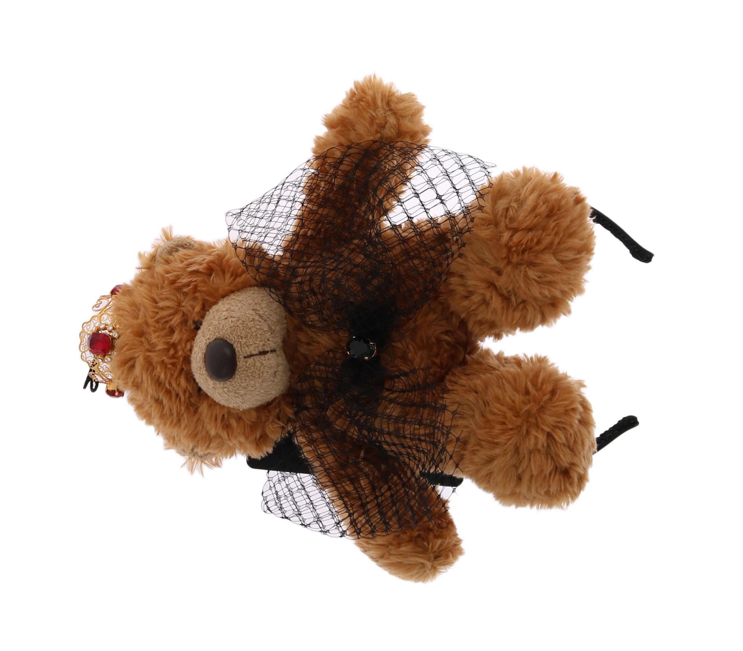 Dolce & Gabbana Teddybär Gold Kristallkrone Tiara Diadem Haarband-6