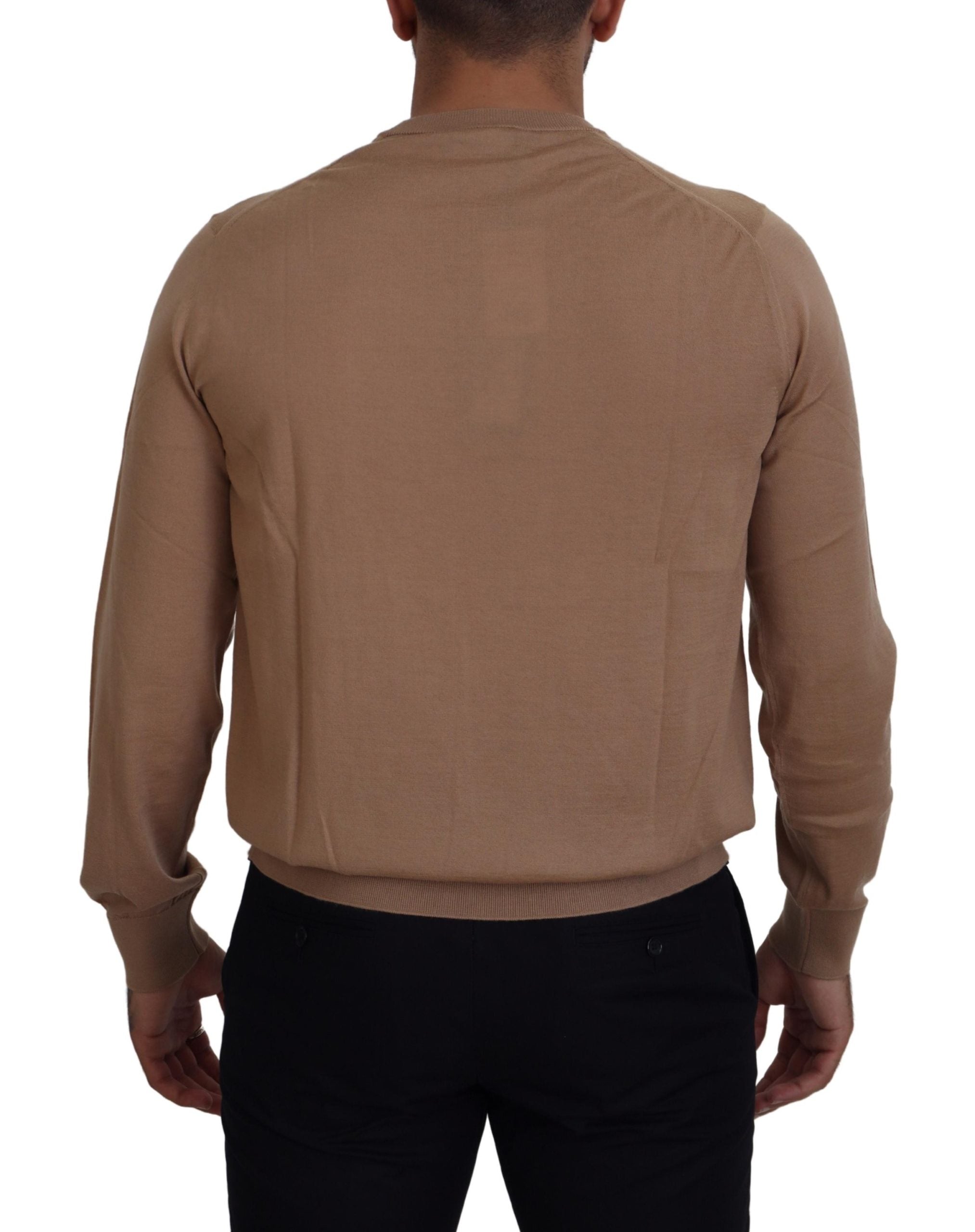 Dolce & Gabbana Beigefarbener Kaschmir-Kronen-Logo-Pullover-2