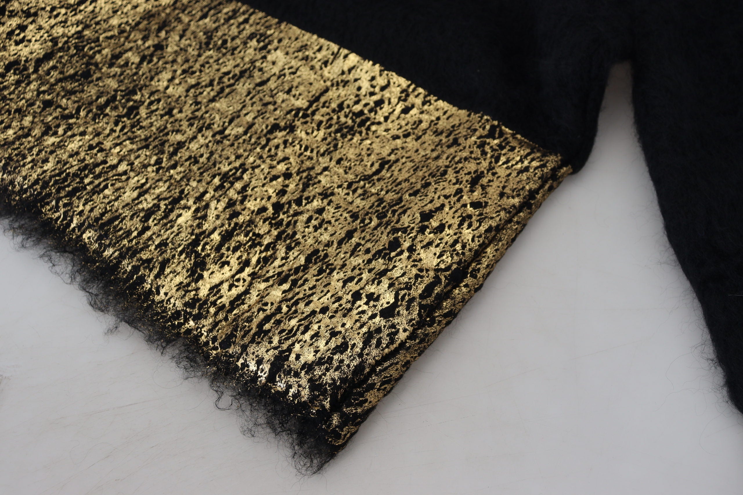Dolce & Gabbana black and gold mohair roll-neck sweater for men-5