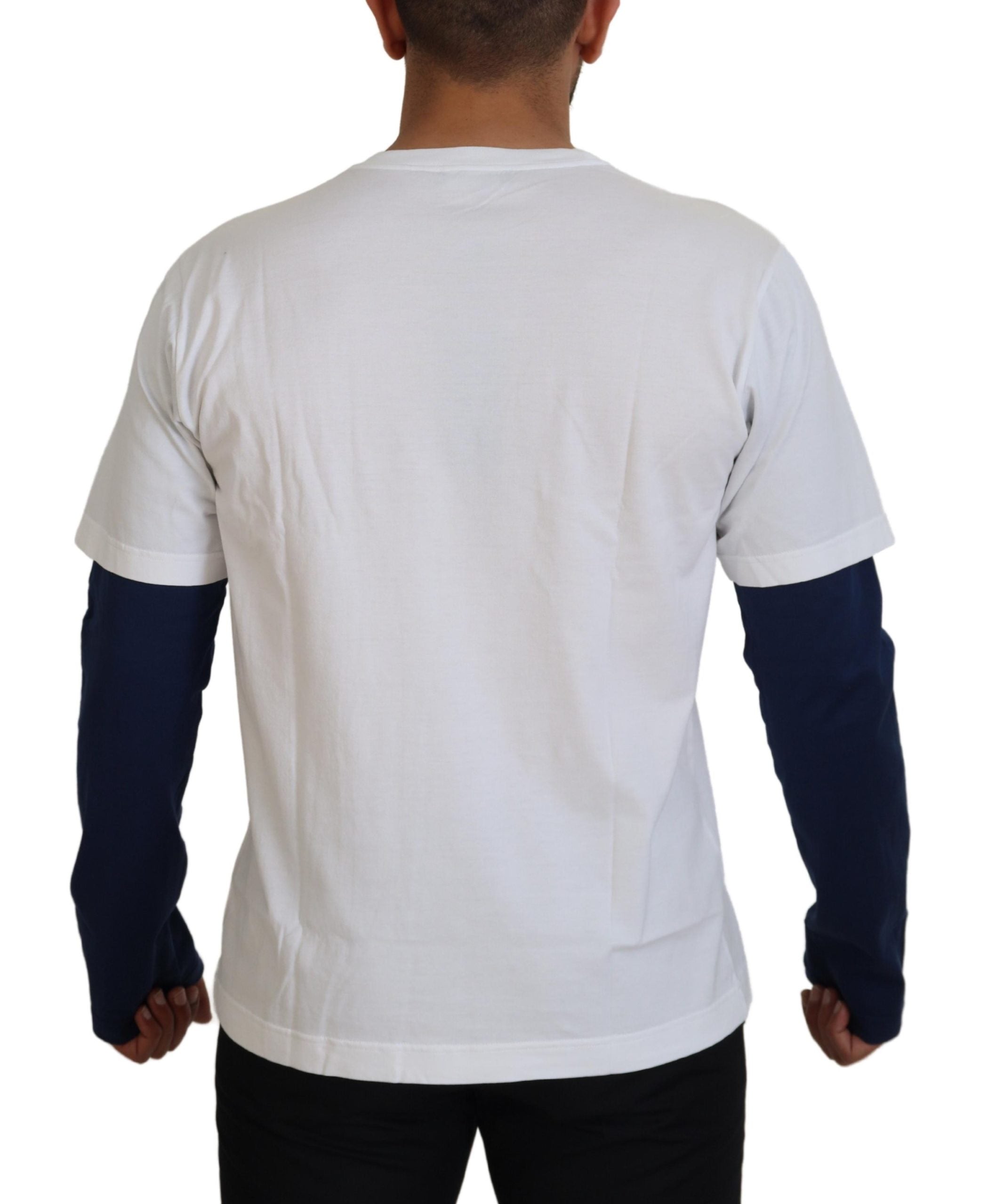 Dolce & Gabbana White Blue DG Crown Pullover-3