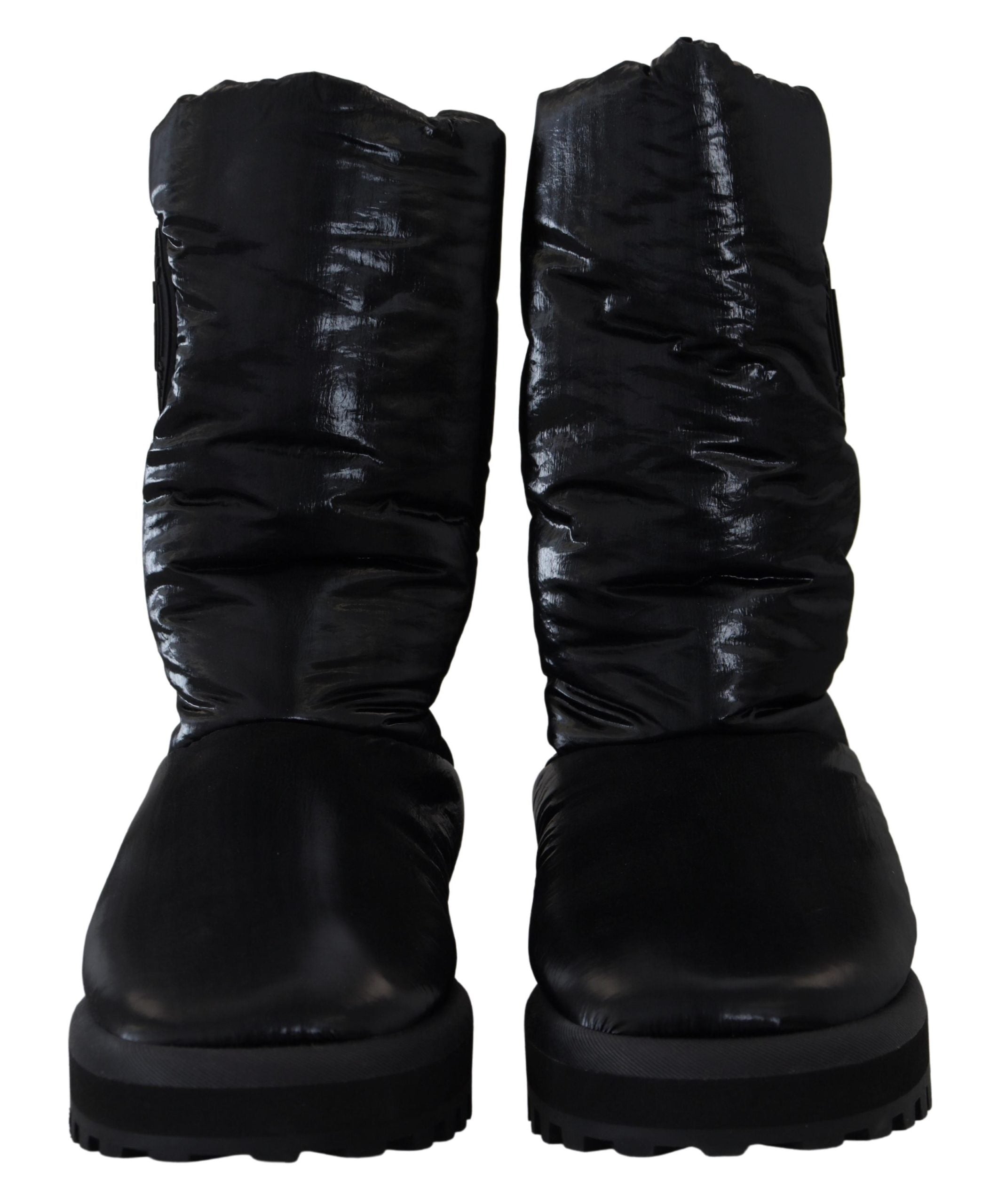 Dolce & Gabbana Black Padded Mid-Calf Winter Boots-5