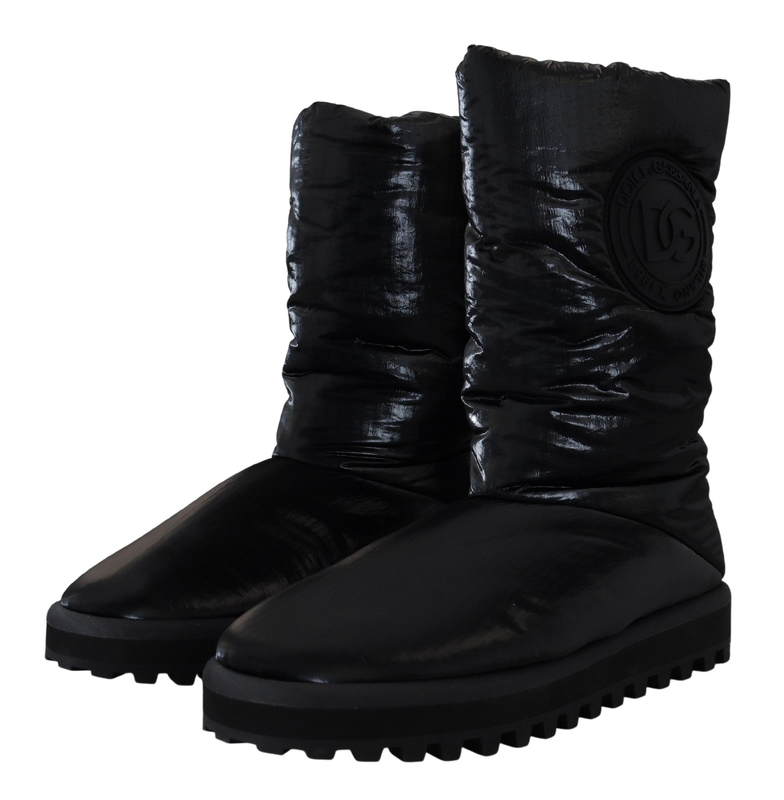 Dolce & Gabbana Black Padded Mid-Calf Winter Boots-6