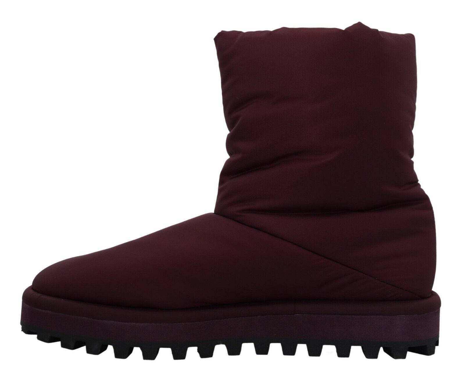Botas de nailon burdeos de Dolce & Gabbana, zapatos acolchados-3