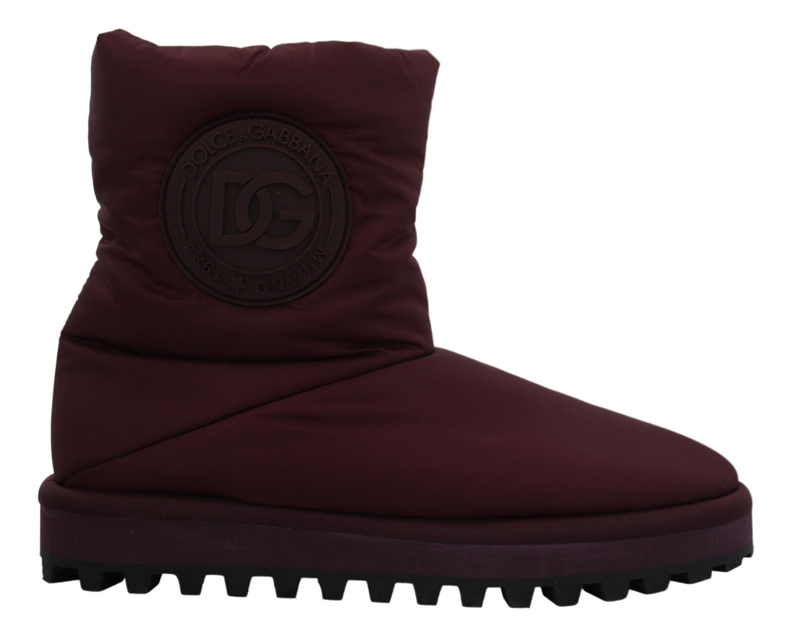 Dolce & Gabbana Bordeaux nylon boots, padded shoes