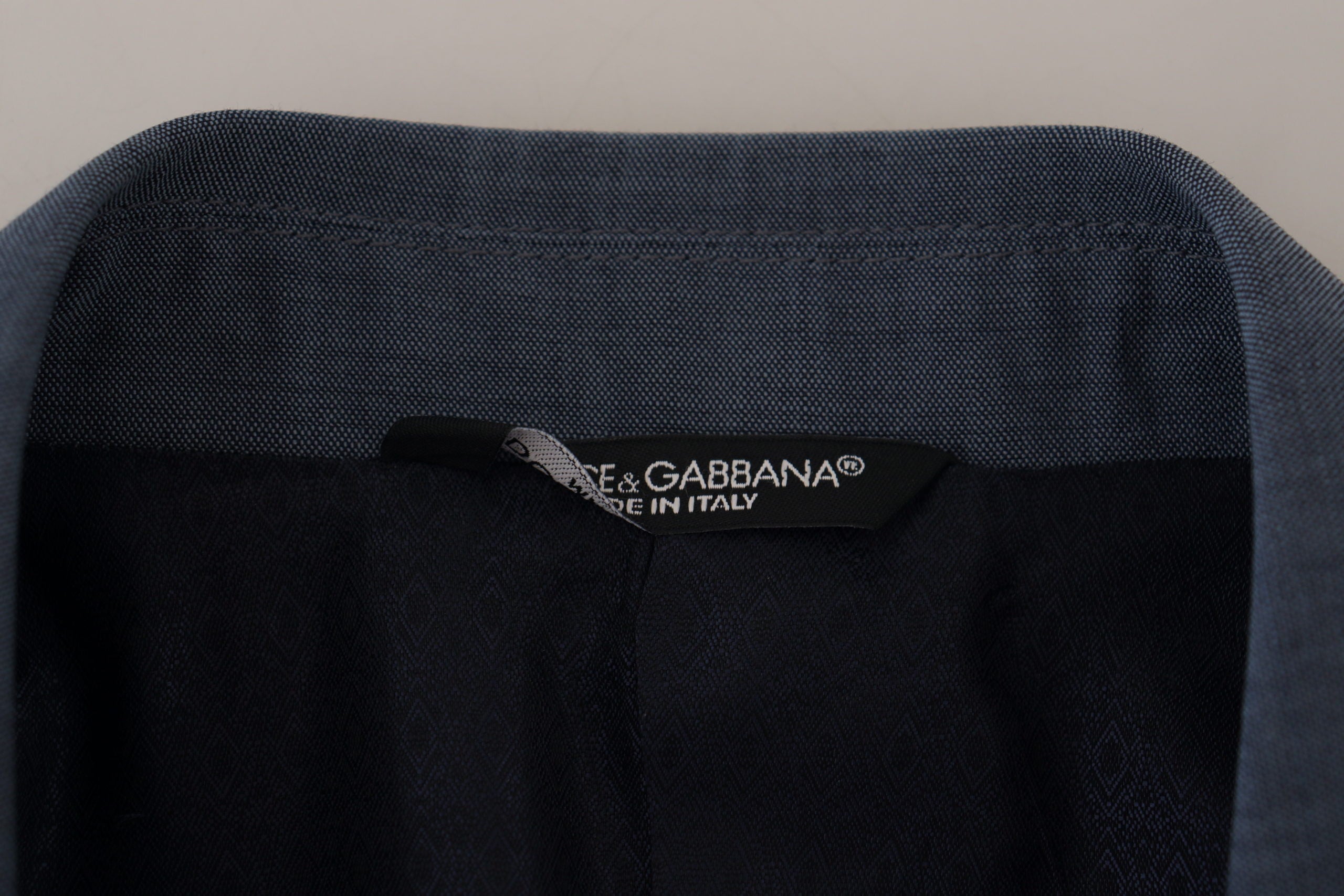 Dolce & Gabbana Blue Wool Stretch Slim Fit Jacket Blazer-8