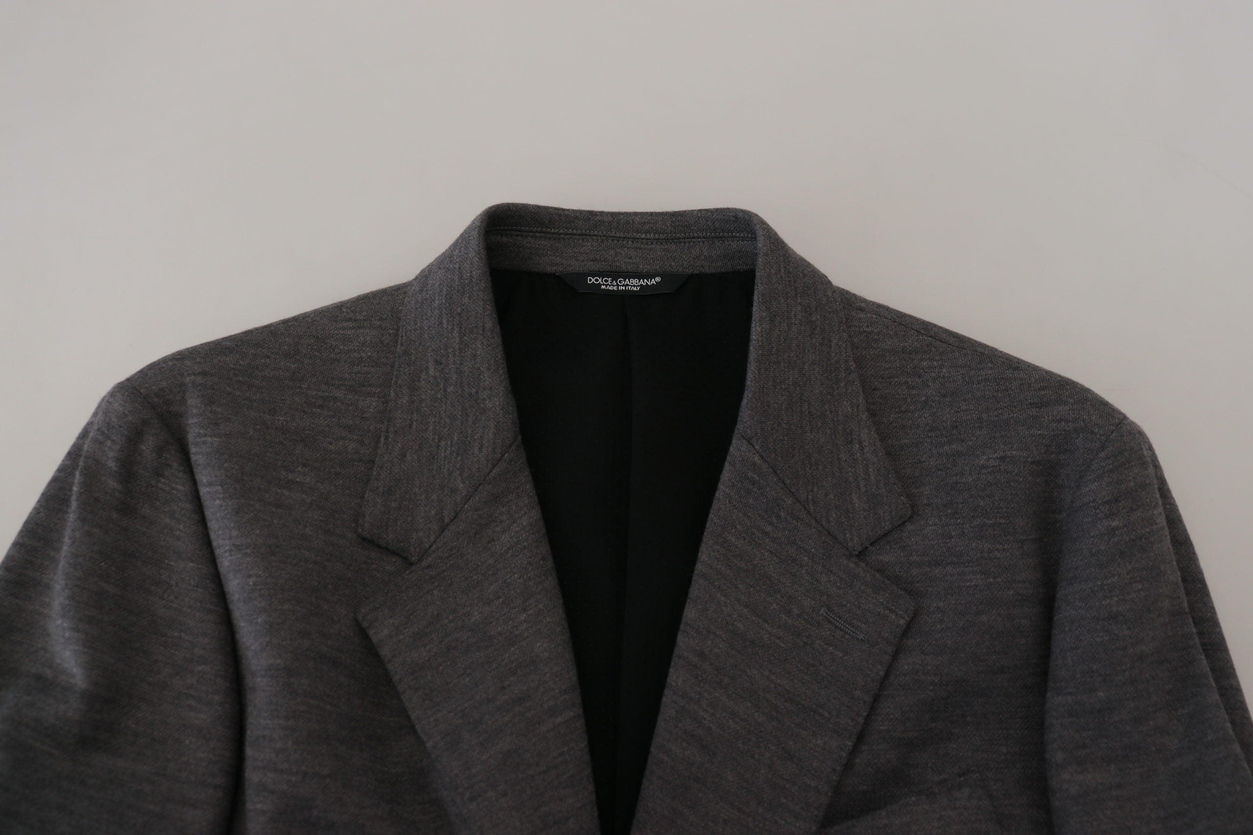 Dolce & Gabbana Grey Wool Stretch Slim Fit Jacket Blazer-7