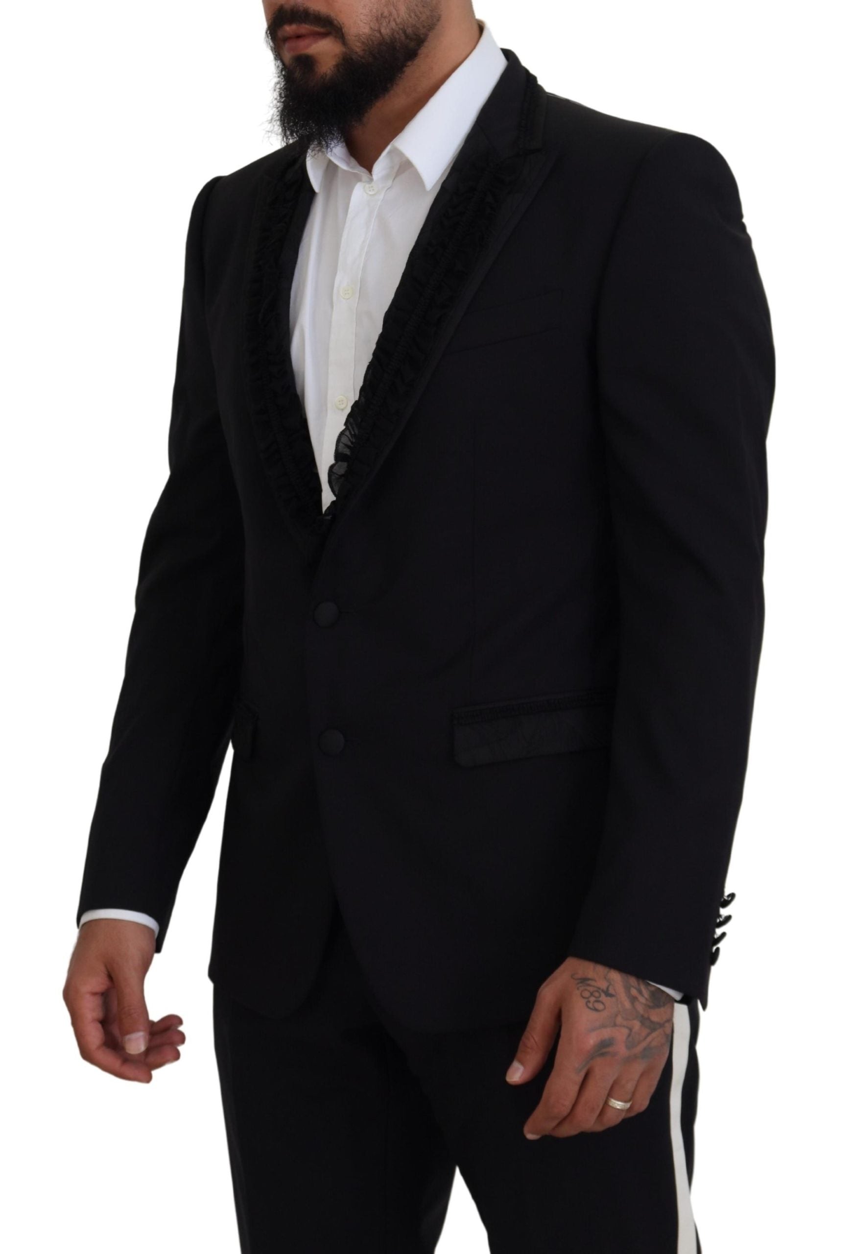 Dolce & Gabbana Black MARTINI Slim Fit Jacket Blazer-2