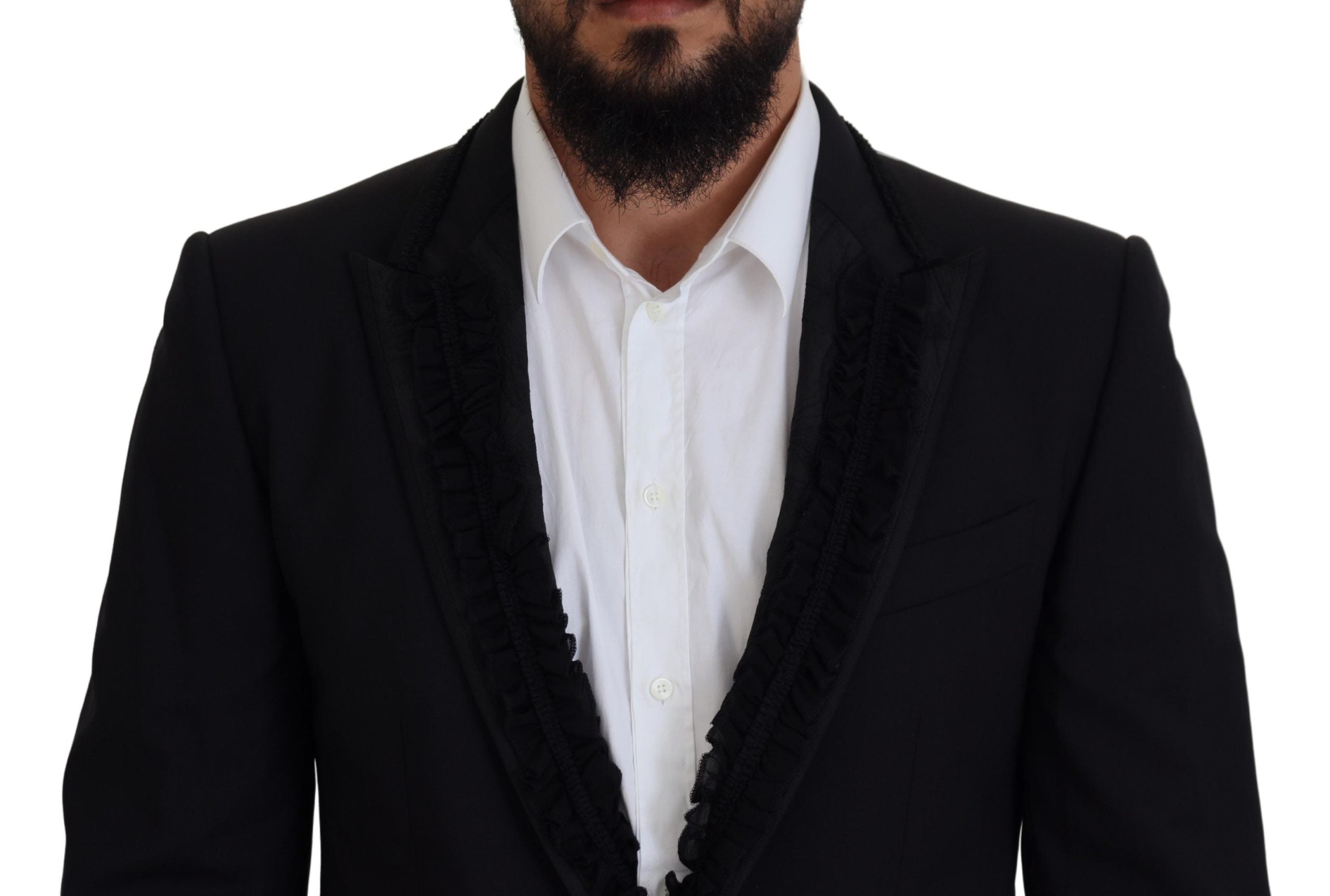 Dolce & Gabbana Black MARTINI Slim Fit Jacket Blazer-4