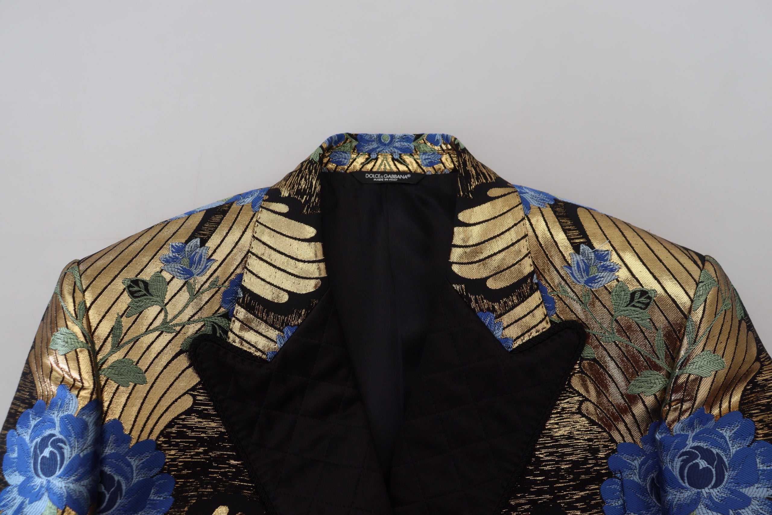 Dolce & Gabbana Gold Lurex Zweireiher Jacke Blazer-7