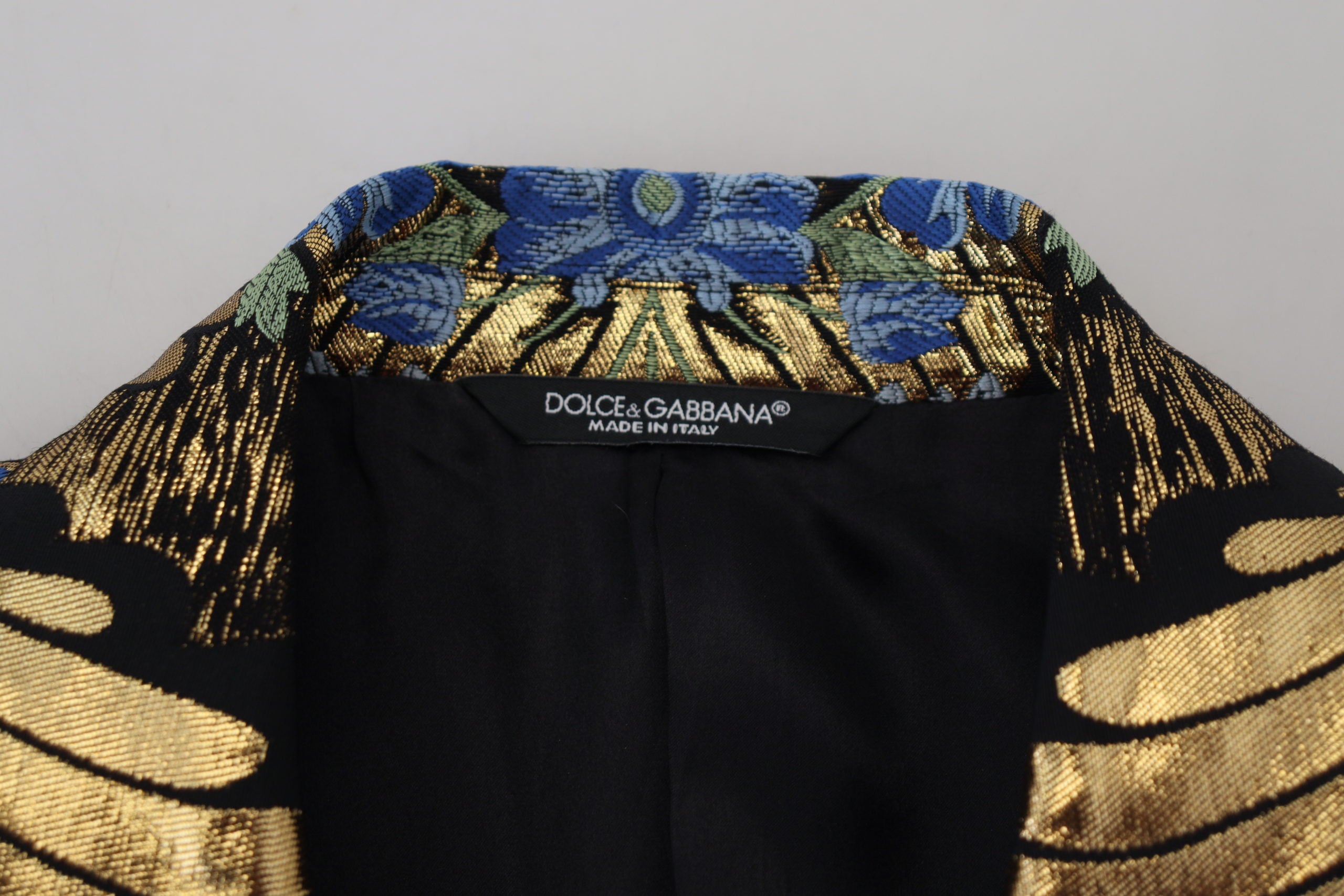 Dolce & Gabbana Gold Lurex Zweireiher Jacke Blazer-8