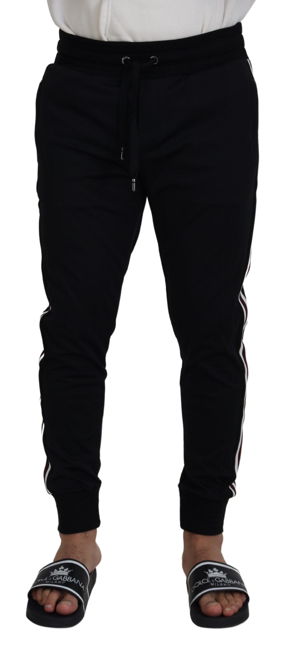 Dolce & Gabbana Black DG Print Men's Joggers