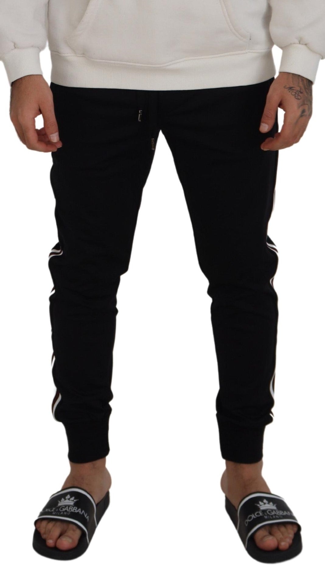 Dolce & Gabbana Black DG Print Men's Joggers-4