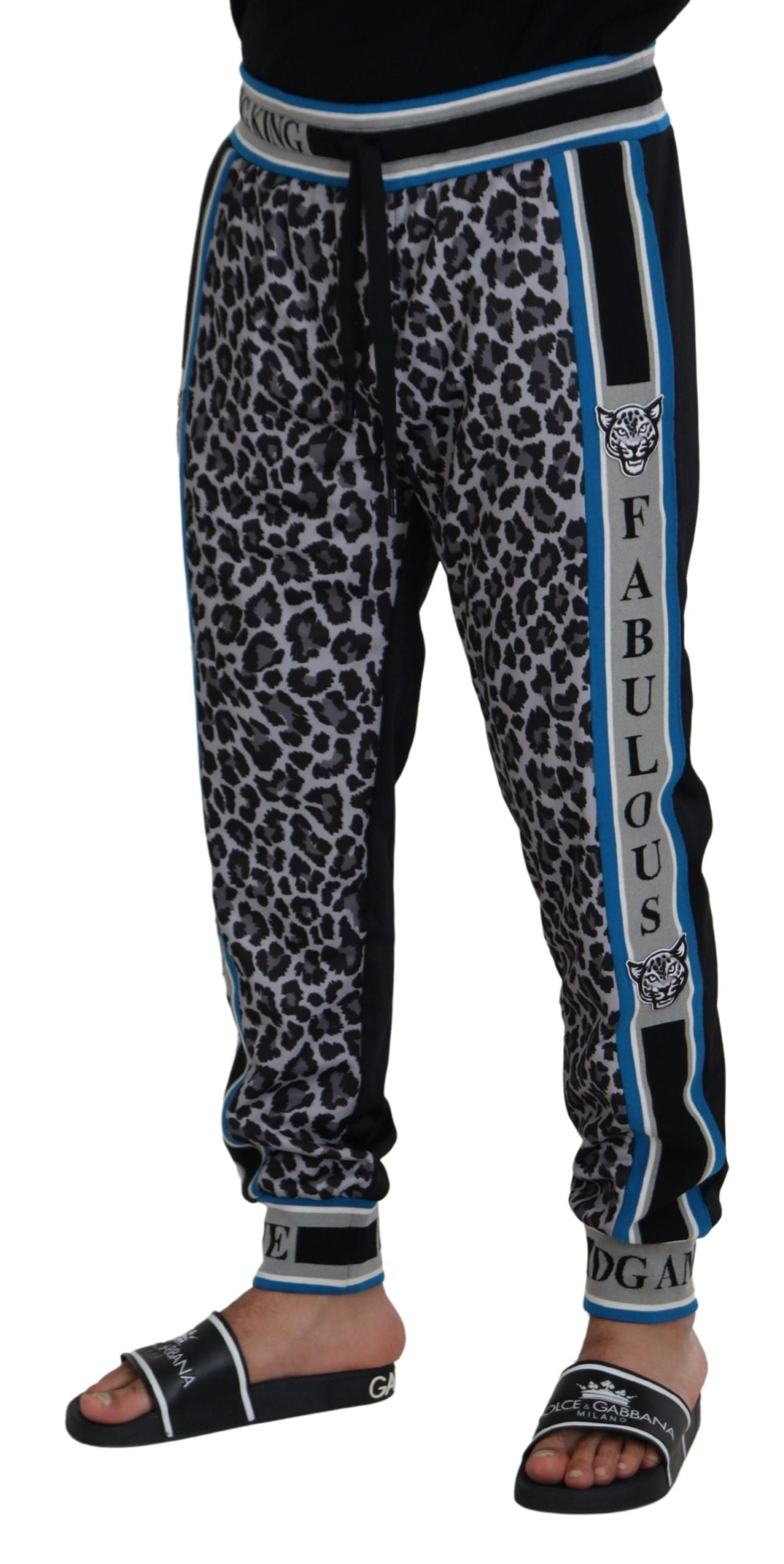 Dolce & Gabbana Multicolored DG King Jogger Trousers with Leopard Print-2