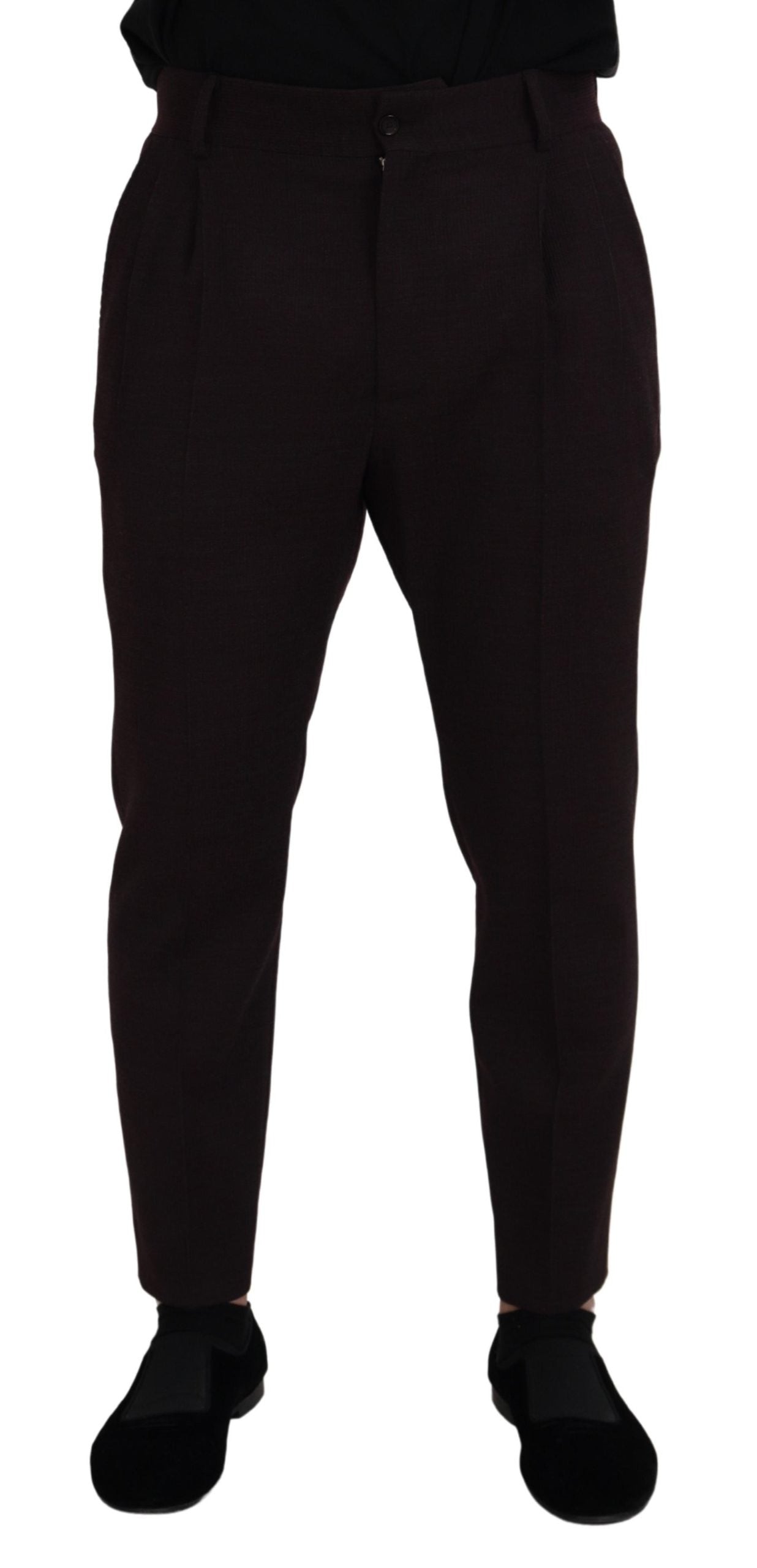 Dolce & Gabbana Brown Cotton Chino Men's Trousers