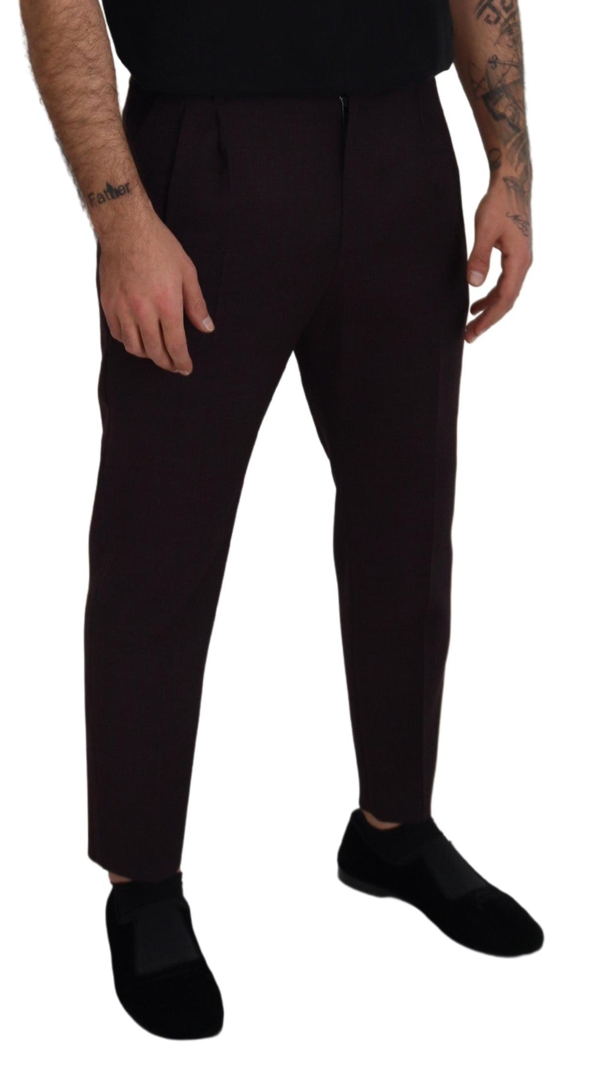 Dolce & Gabbana Brown Cotton Chino Men's Trousers-3
