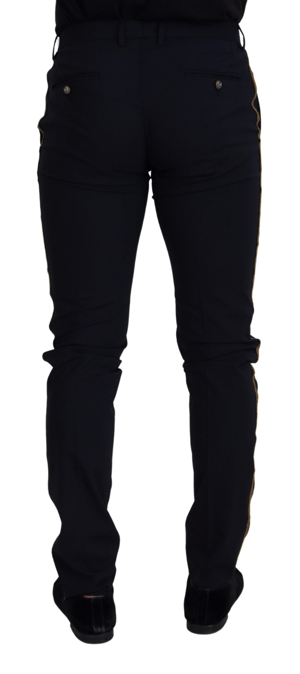 Dolce & Gabbana slim formal trousers in black wool-3