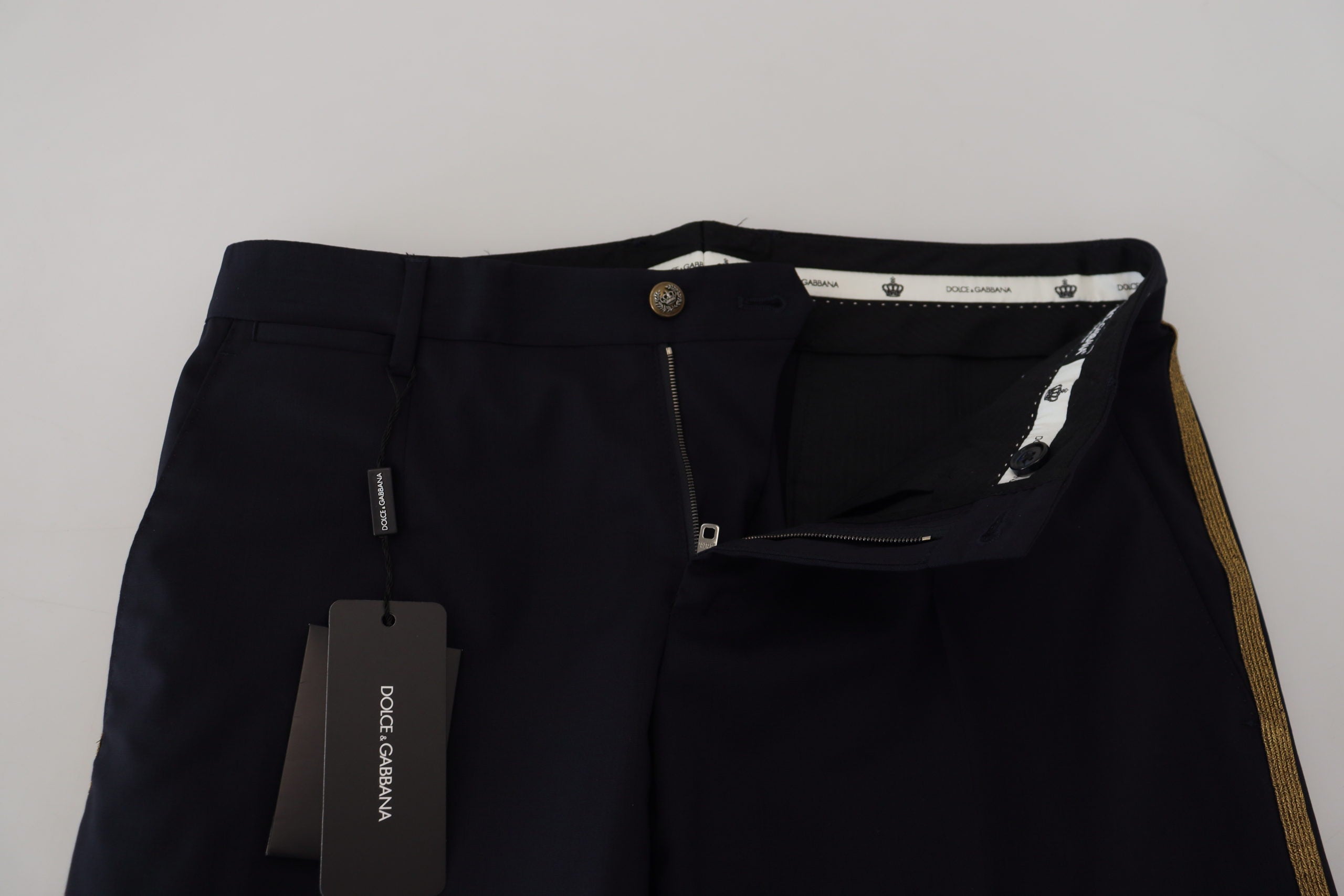 Dolce & Gabbana slim formal trousers in black wool-5