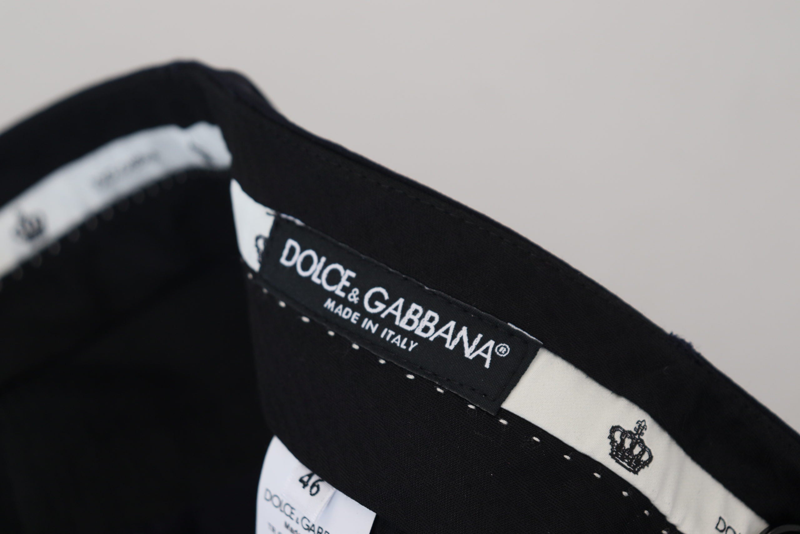 Dolce & Gabbana slim formal trousers in black wool-7