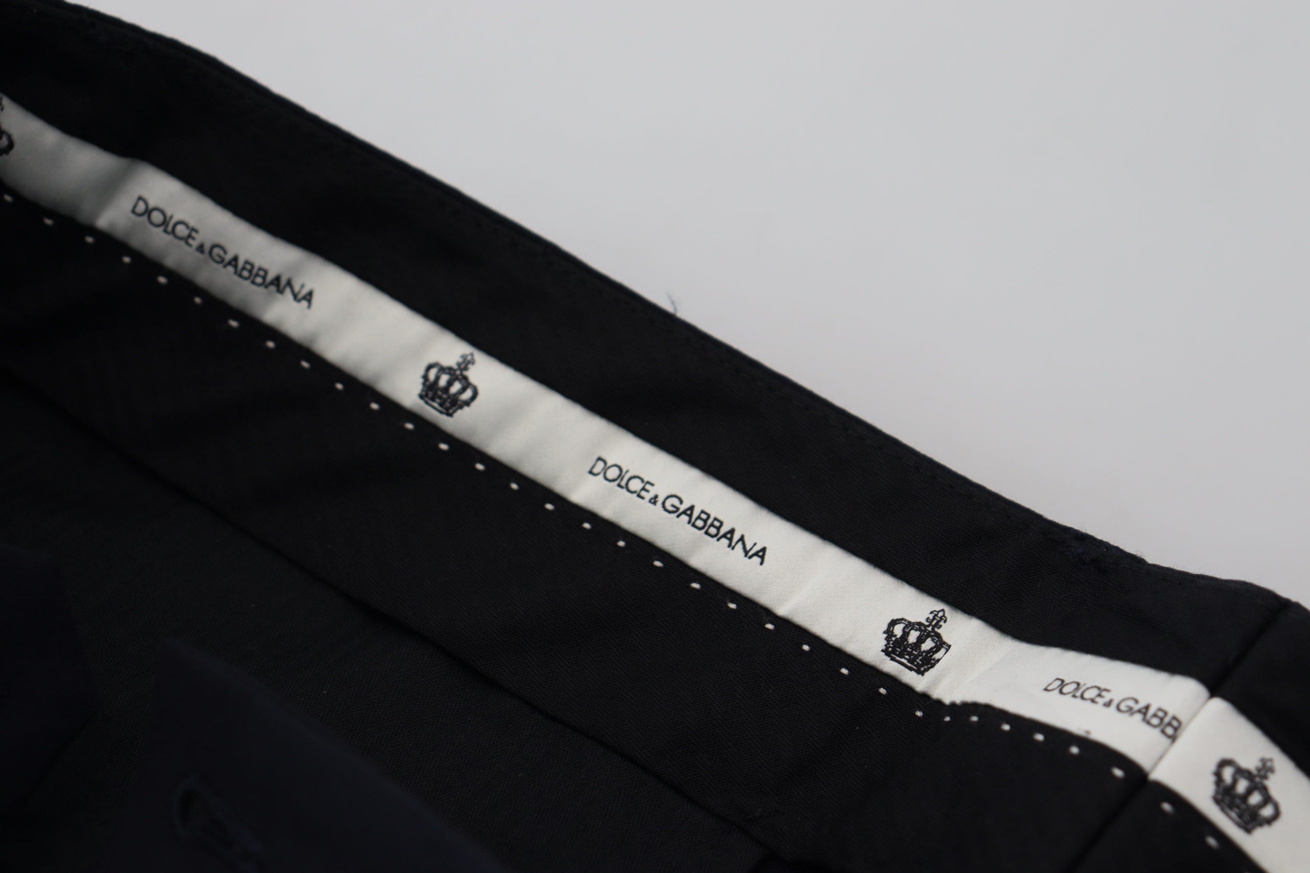 Dolce & Gabbana slim formal trousers in black wool-8