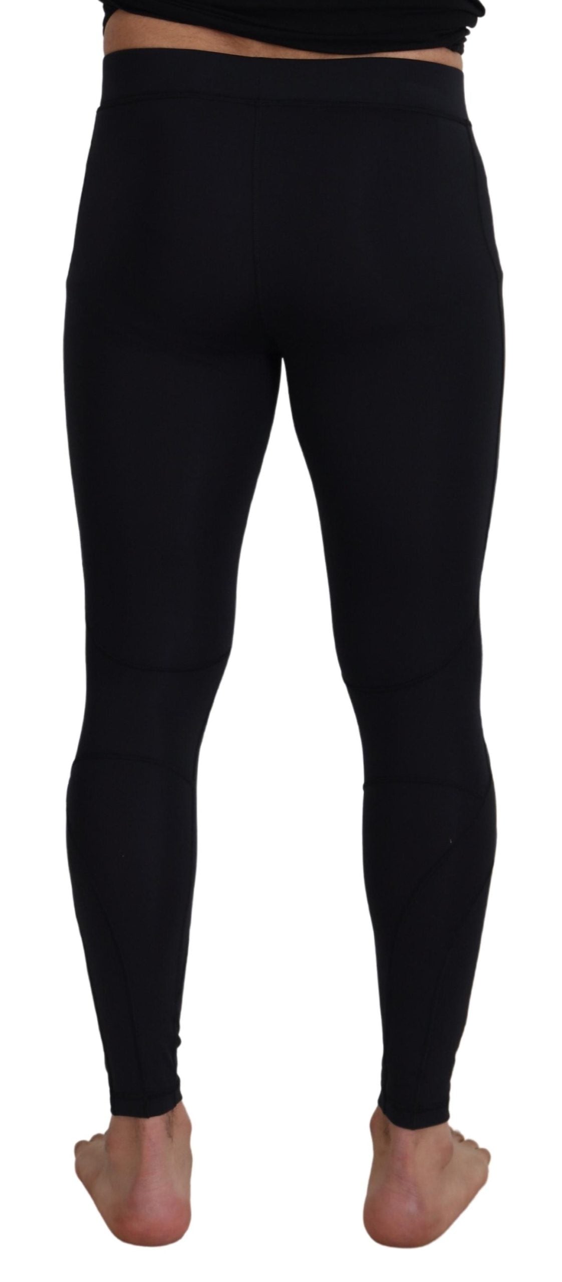 Dolce & Gabbana Black Nylon Slim Fit Stretch Trousers-3